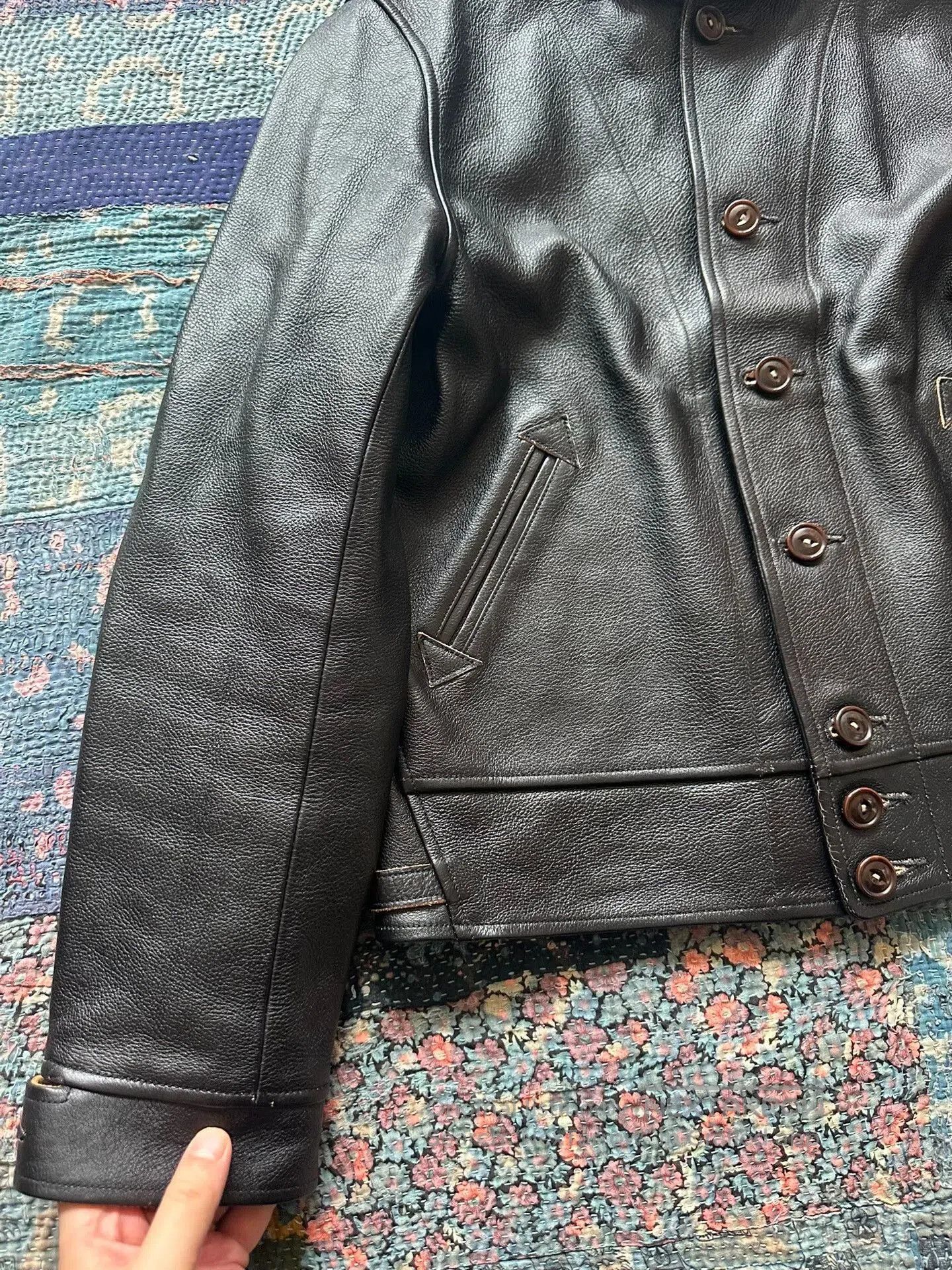 Mister Freedom mister freedom leather jacket with button detail. Size US L / EU 52-54 / 3 - 5 Thumbnail