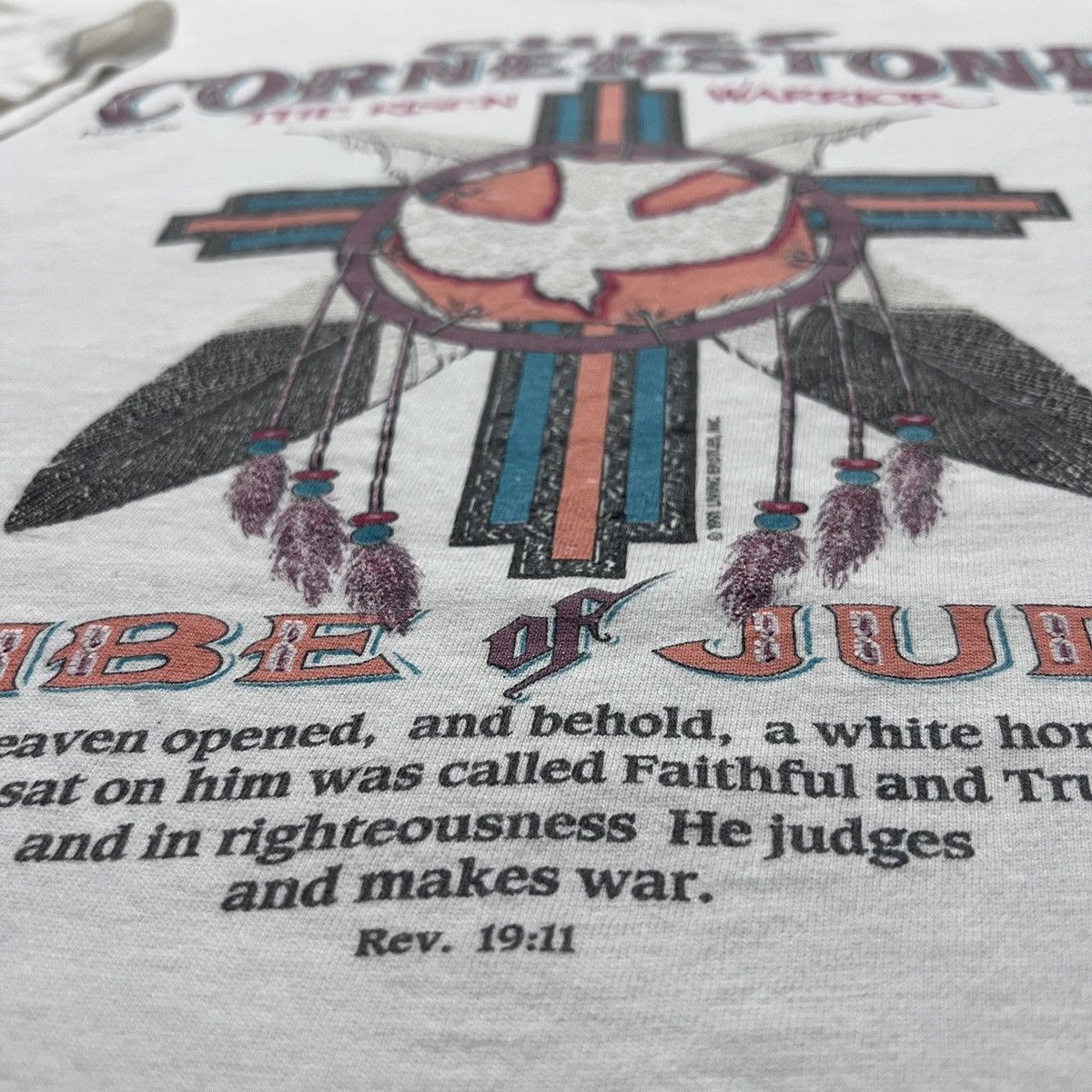 Vintage 90s Tribe of Judah Jesus God Holy Bible Living Epistles 2XL Size US XXL / EU 58 / 5 - 3 Thumbnail