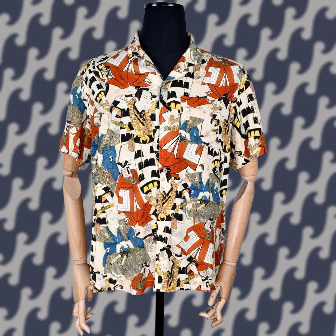 Percival Percival Shirt Cubin Collar Button-Up L Multicolor Short Sleeve Men Casual Summer Spring L Mens Size US L / EU 52-54 / 3 - 1 Thumbnail