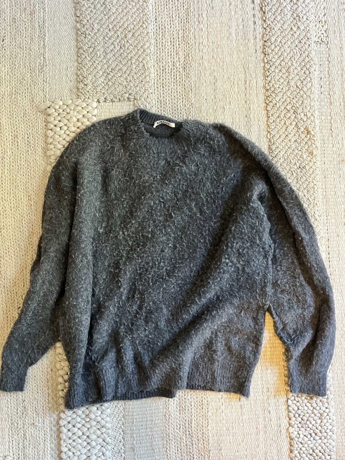 Auralee Auralee shaggy sweater - Charcoal Size US L / EU 52-54 / 3 - 1 Thumbnail