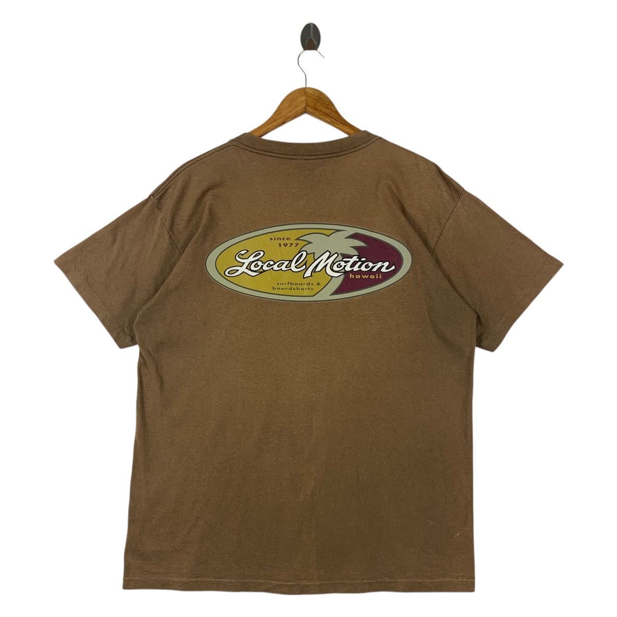 Vintage Vintage 90s LOCAL MOTION sun faded big logo Surfing tee Size US XL / EU 56 / 4 - 1 Thumbnail