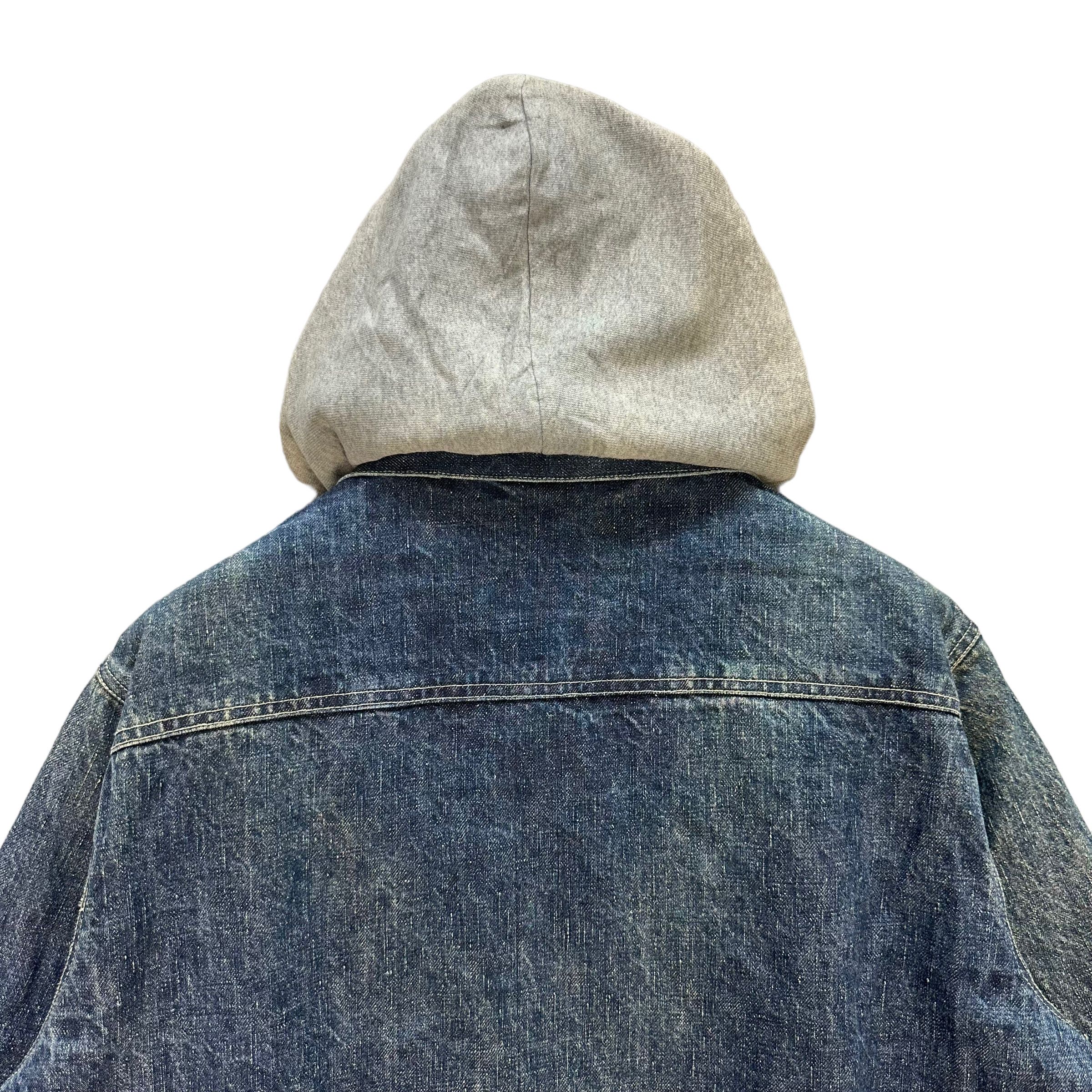Japanese Brand MONTAGE DENIM CROWD DISTRESSED DOUBLE LAYER JACKET #8391-007 Size US L / EU 52-54 / 3 - 13 Thumbnail