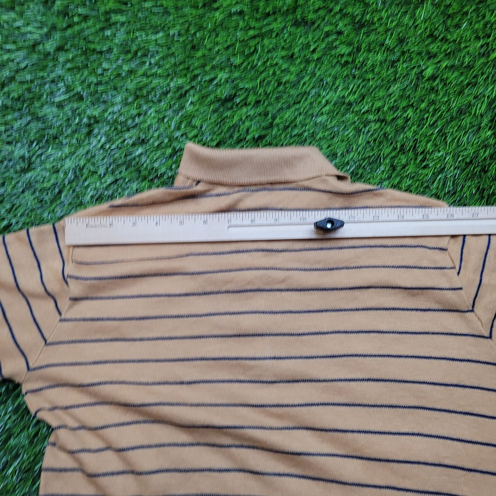 Vintage VTG 70s JCPenney Striped Knit Polo Shirt Womens M Banded Hem Size M / US 6-8 / IT 42-44 - 7 Thumbnail