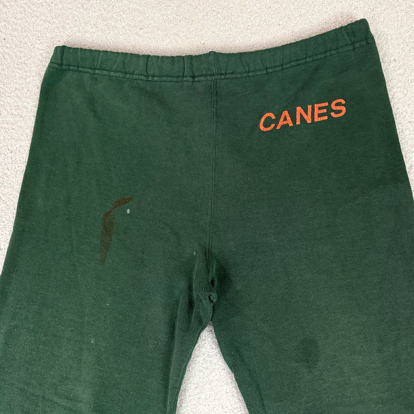Russell Athletic VINTAGE Russell Athletic Sweatpants Adult M Green Miami Hurricanes 80s Retro Sports Mens Size US 31 - 3 Thumbnail