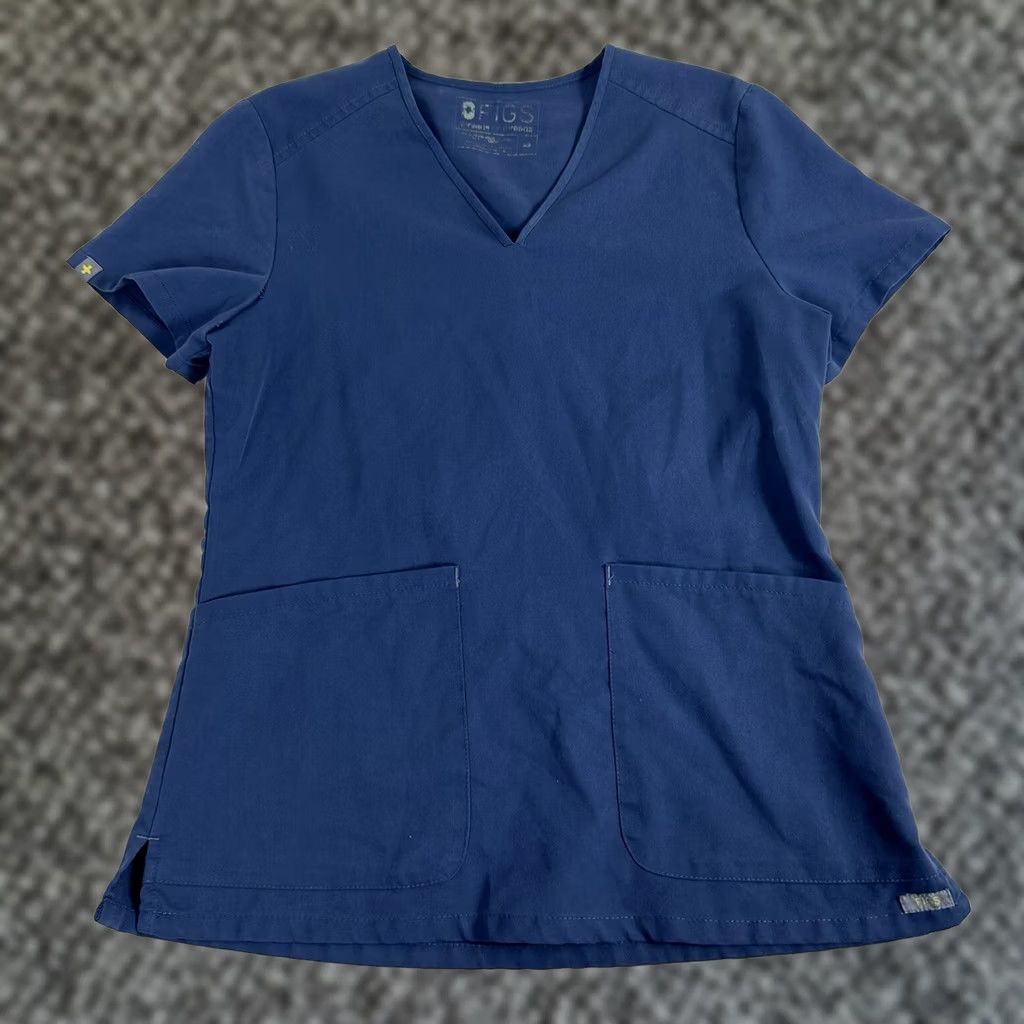 Vintage FIGS Scrub Top Shirt Women’s XS V Neck Blue Technical Collection Blue Size XS / US 0-2 / IT 36-38 - 1 Thumbnail