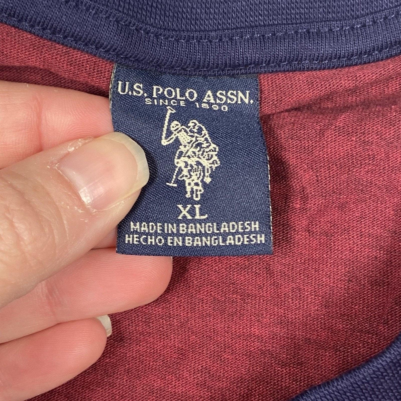U.S. Polo Assn. US Polo Assn Shirt Men's XL Logo Crew Neck Red Striped New Size US XL / EU 56 / 4 - 3 Thumbnail