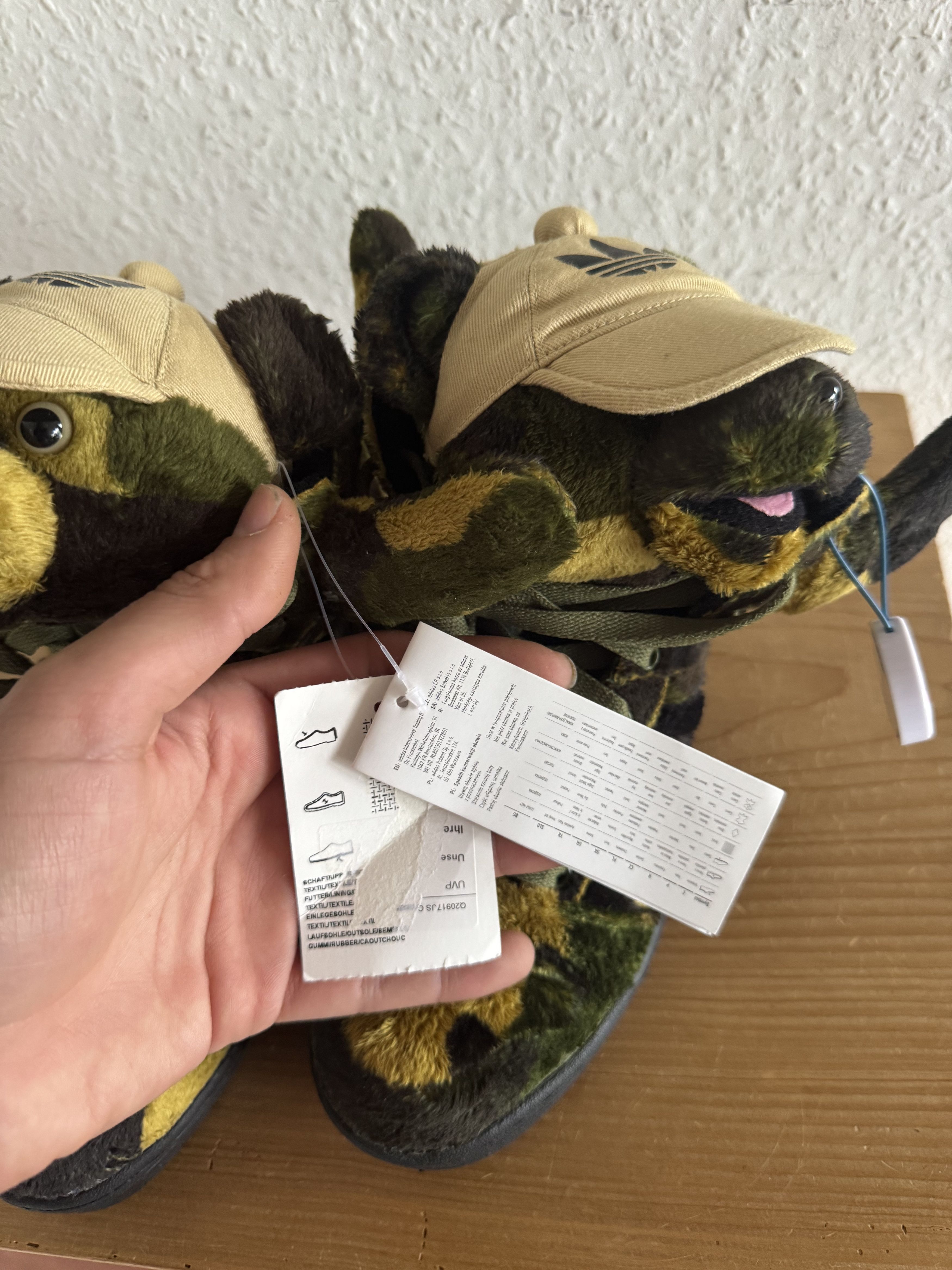 Adidas × Jeremy Scott JS Camo Teddy Bear Sneakers Size US 6.5 / EU 39-40 - 16 Thumbnail