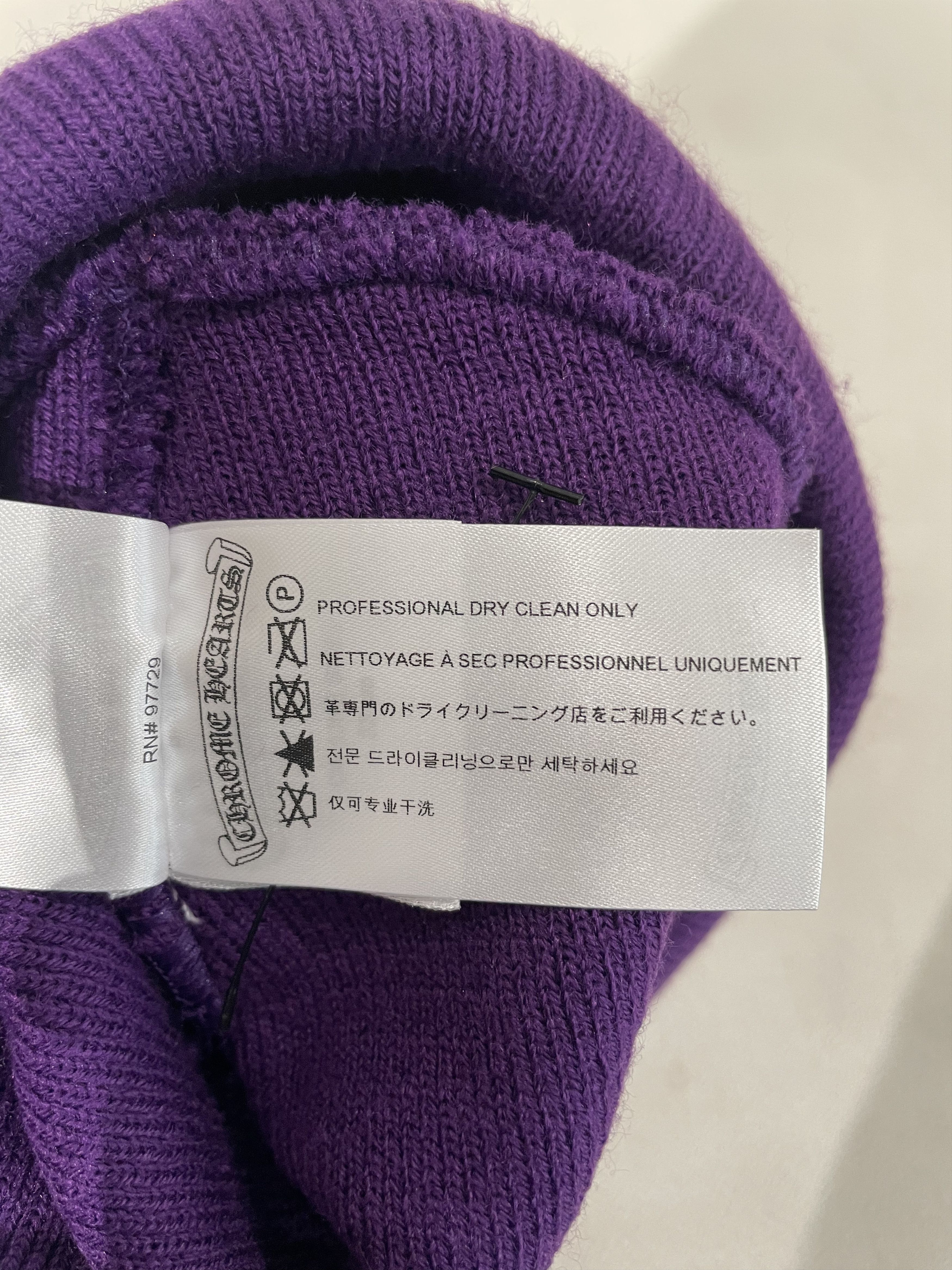 Chrome Hearts Chrome Hearts Embroidered Purple Beanie Size ONE SIZE - 6 Thumbnail