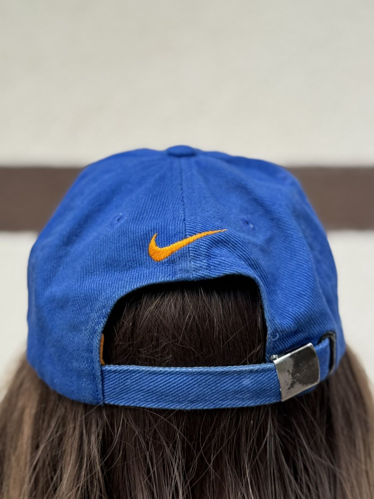 Nike Vintage 90s Nike Air Retro Blue Orange Cap Size ONE SIZE - 7 Thumbnail