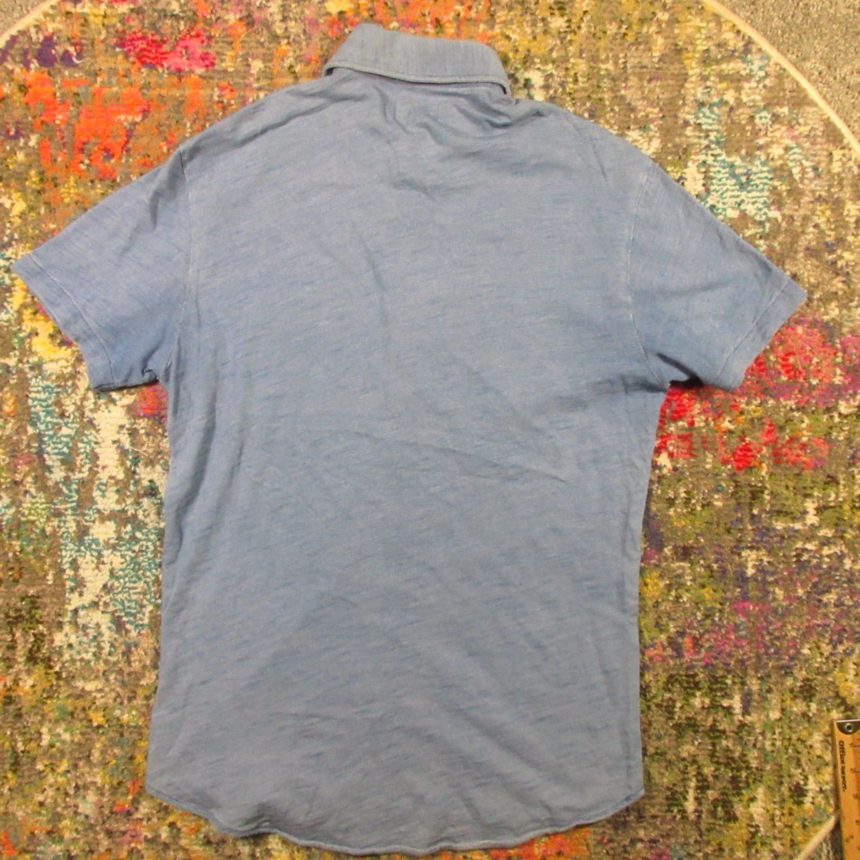 Taylor Stitch Taylor Stitch Button Up Shirt Mens Medium Blue Short Sleeve Organic Cotton Size US L / EU 52-54 / 3 - 2 Thumbnail