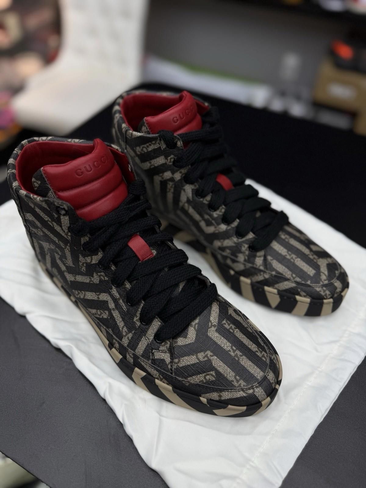 Gucci Authentic Gucci GG Monogram Logo Leather Sneakers 7.5G/8US Size US 8 / EU 41 - 3 Thumbnail