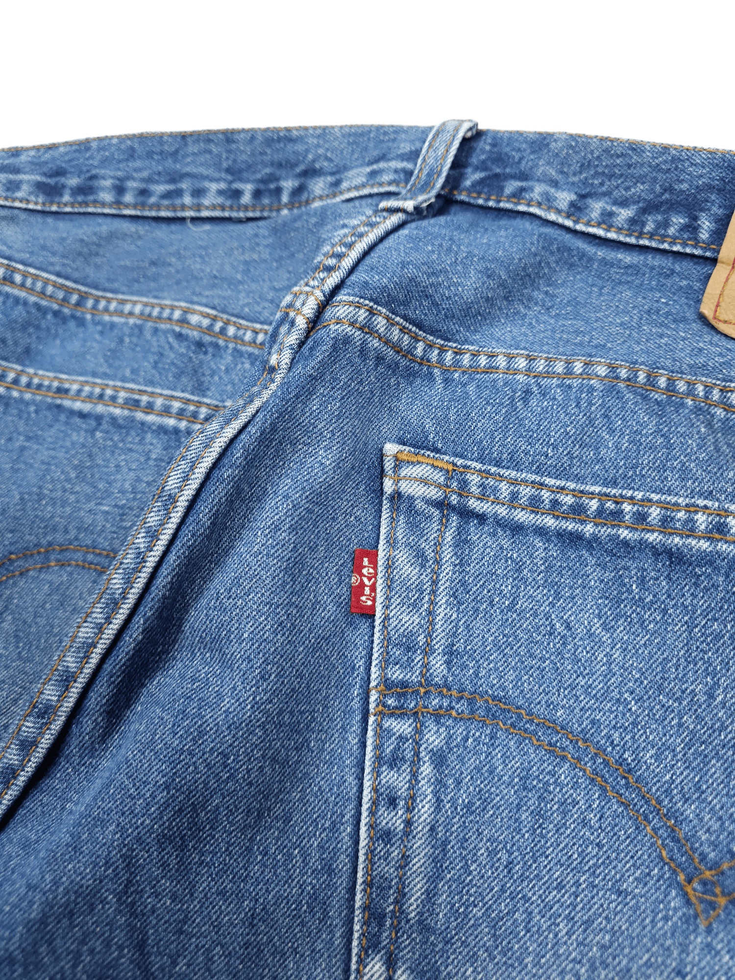 Levi's × Levi's Vintage Clothing × Vintage 💎 38/32 Vintage 90's Levi's 501 Washed Straight Denim Jeans Size US 38 / EU 54 - 10 Thumbnail