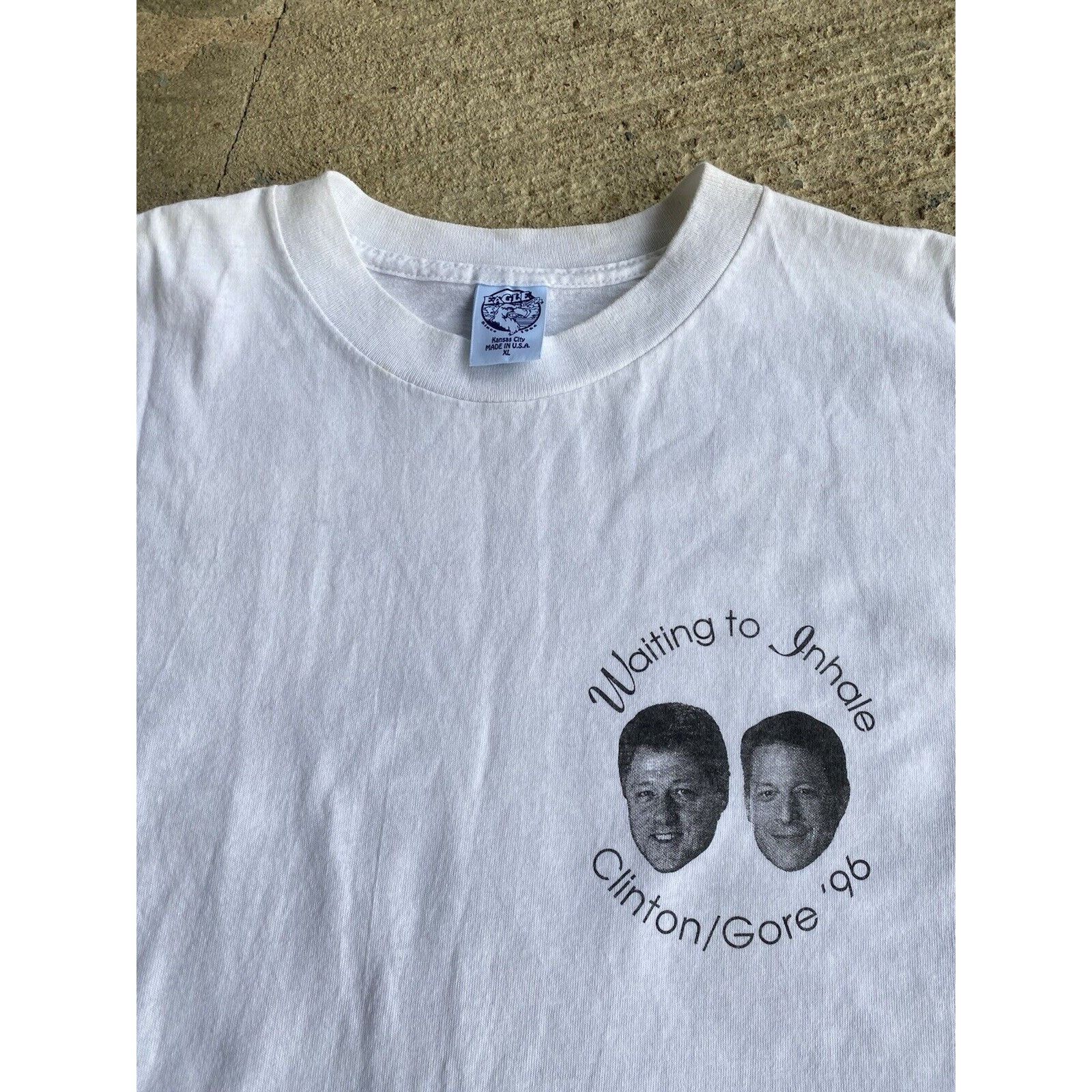 Vintage Vtg Bill Clinton Hillary Political Waiting To Inhale Shirt Size US XL / EU 56 / 4 - 10 Thumbnail