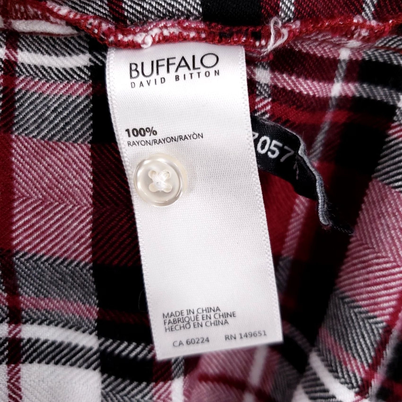 Buffalo David Bitton Buffalo by David Bitton Shirt Womens S Red Plaid Button-Up Long Sleeve Casual Viscose Rayon Size S / US 4 / IT 40 - 4 Thumbnail