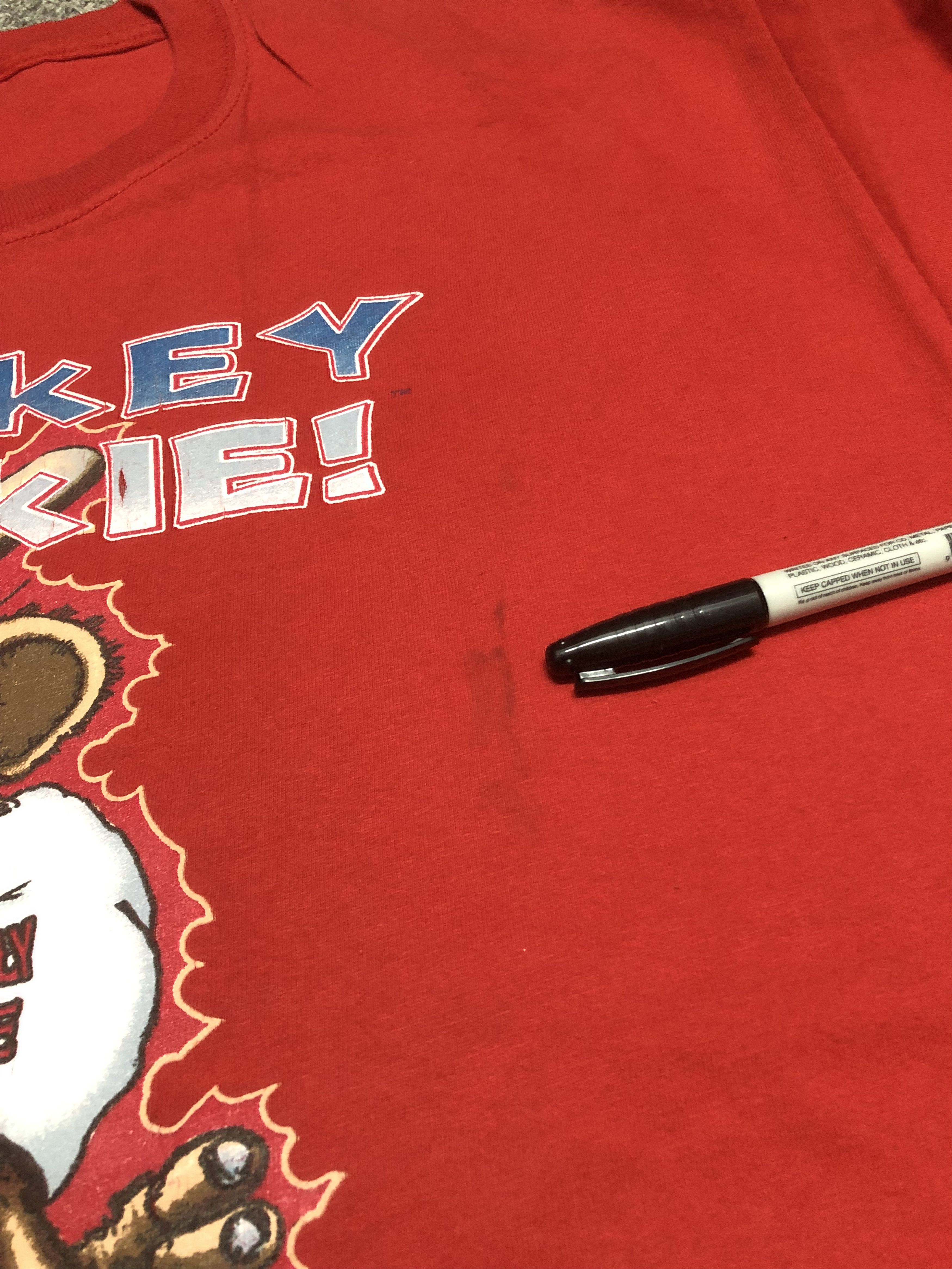 Vintage Vtg MLB Anaheim Angles Monkey Junkie By Alex Topaller Tee Size US XL / EU 56 / 4 - 6 Thumbnail