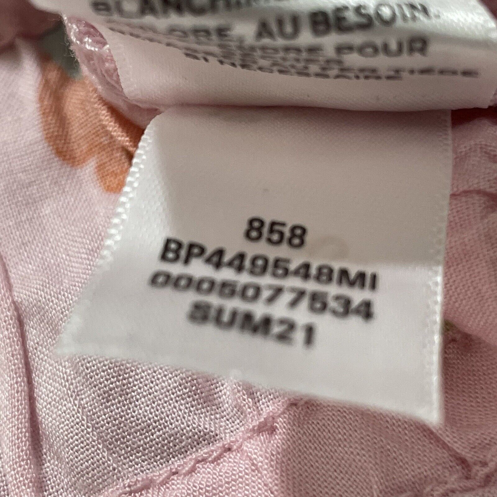 Nordstrom BP Tube Top Pink Multi Textile Floral Smocked Strapless Size M / US 6-8 / IT 42-44 - 9 Thumbnail