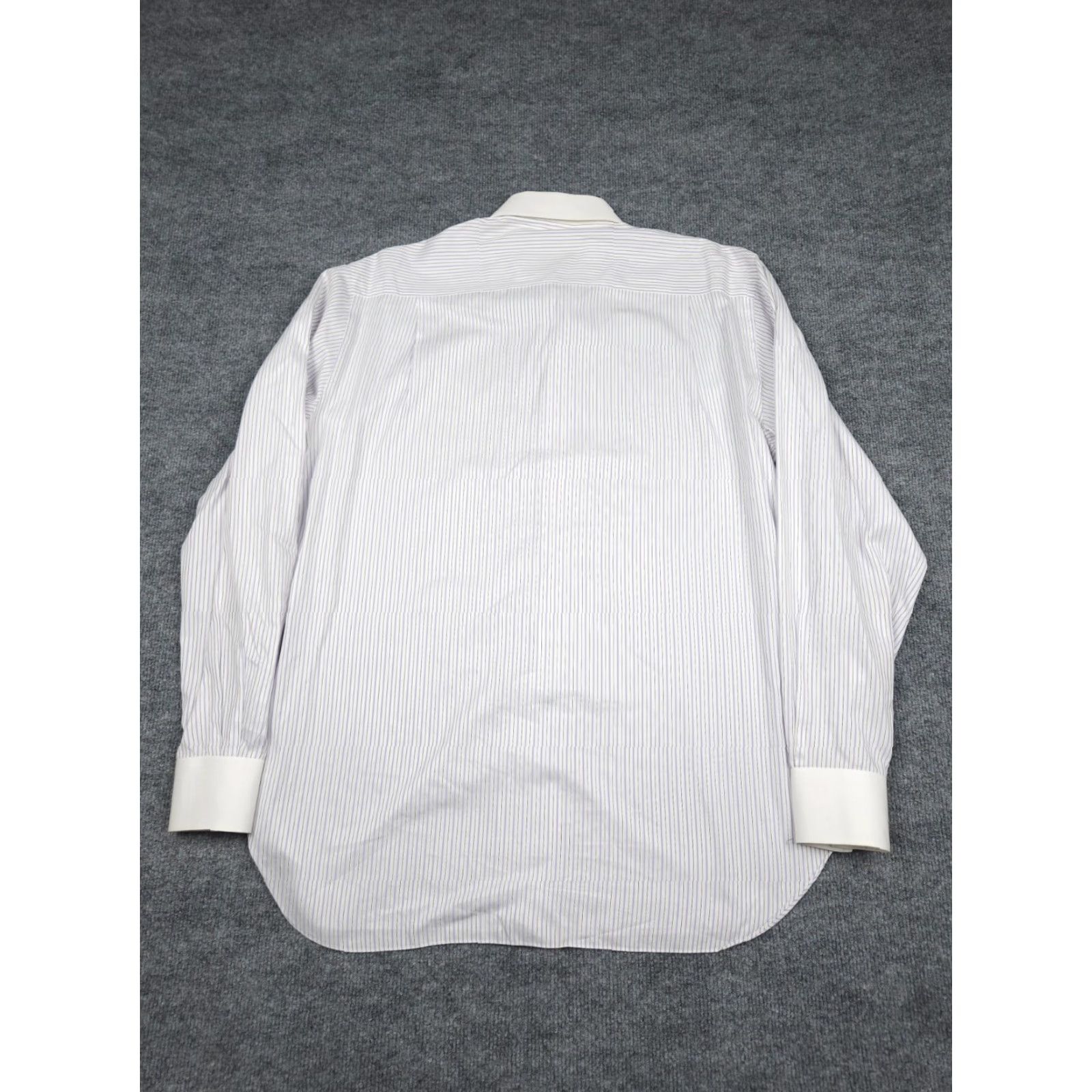 Vintage MAROL Bologna Dress Shirt Men 40 White Striped Button Up 15 3/4 Italy Cotton Regular Shirt Mens Size 40R - 4 Thumbnail