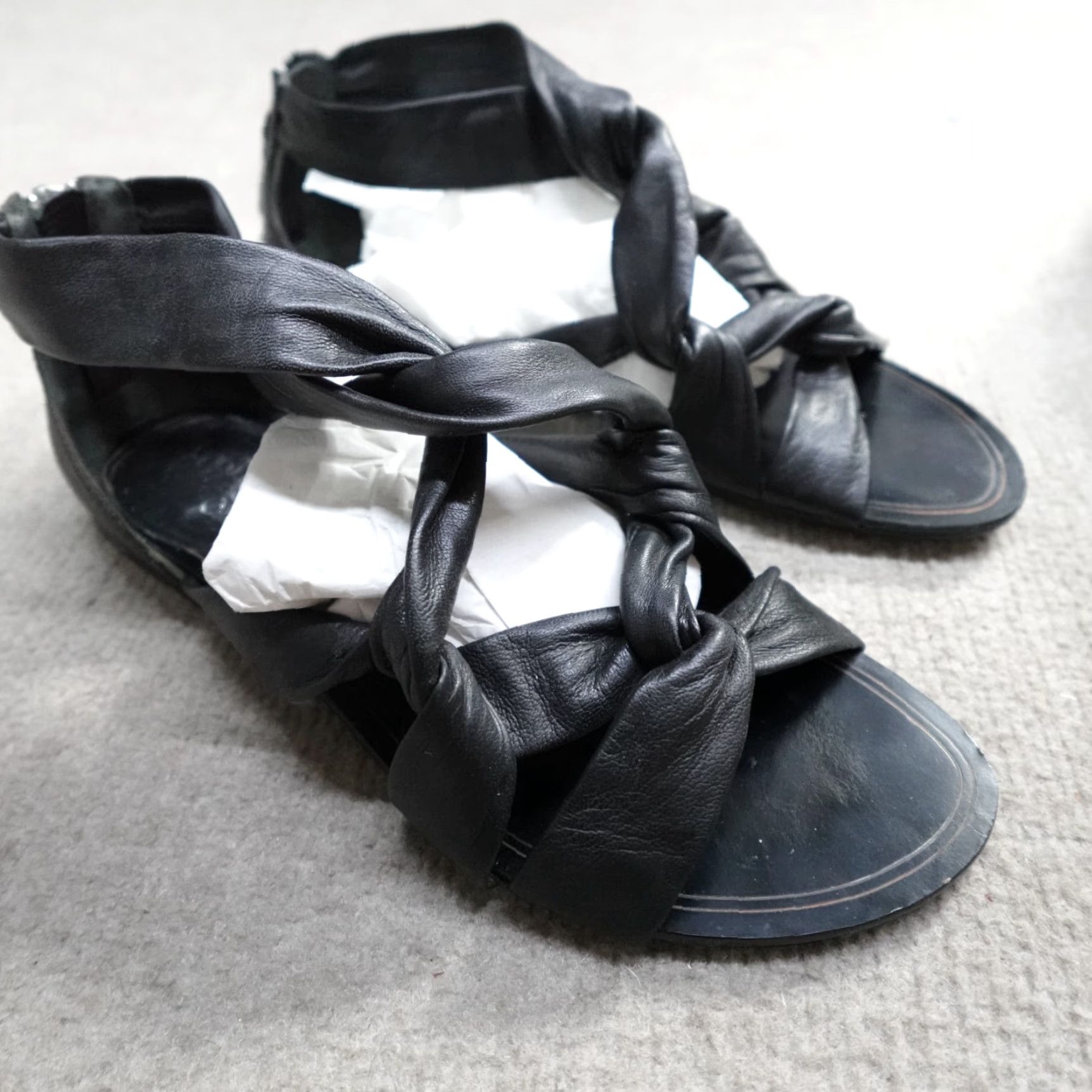 Cole Haan Cole Haan Maria Sharapova Womens Sandals 7.5 Black Leather Jasmine Size US 5 / IT 35 - 3 Thumbnail