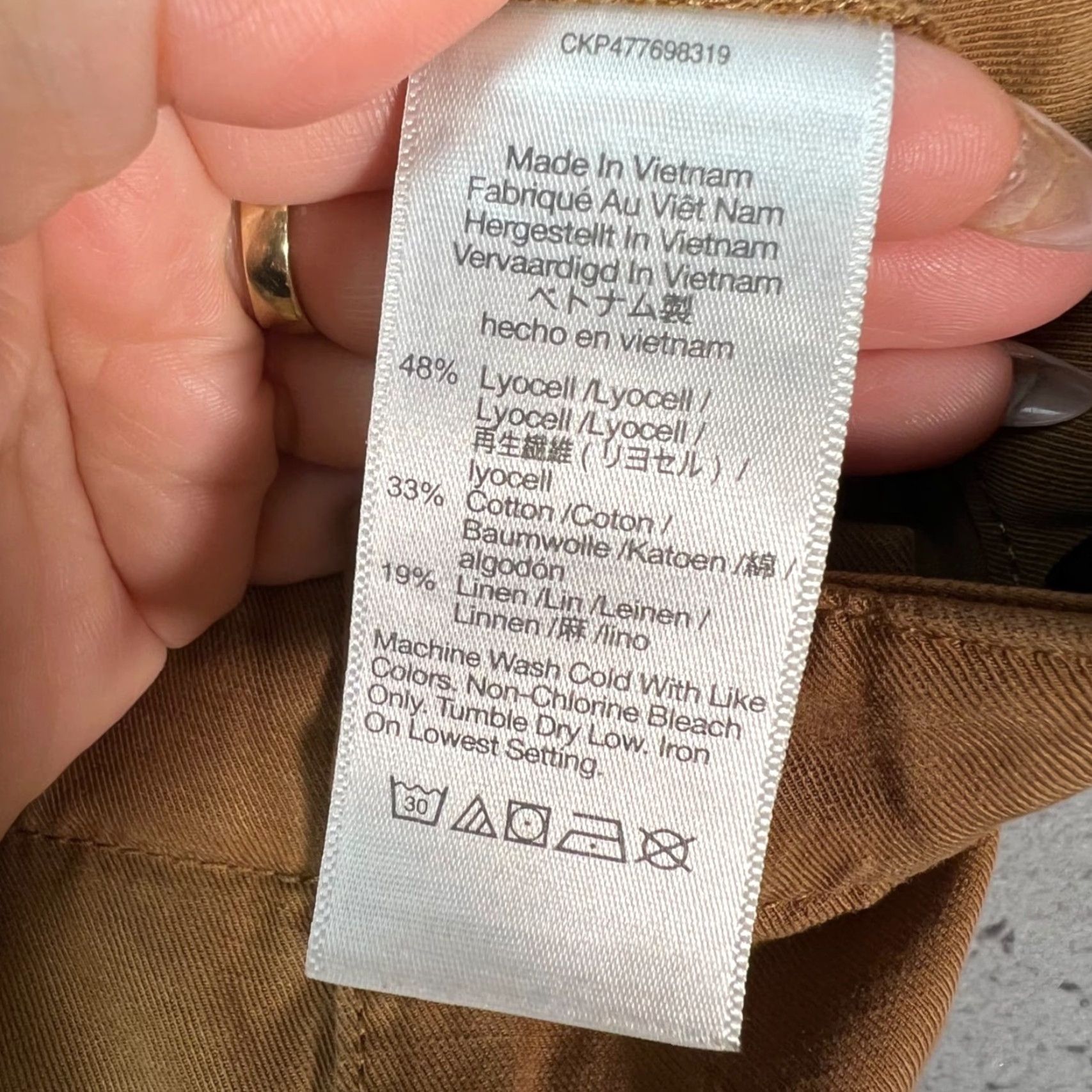 Madewell Madewell Pants Womens 00 Harlow Wide-Leg Brown Twill Linen Lyocell Cotton Blend Modern Chino 27in Inseam Womens Size 24" / US 00 / IT 34 - 5 Thumbnail