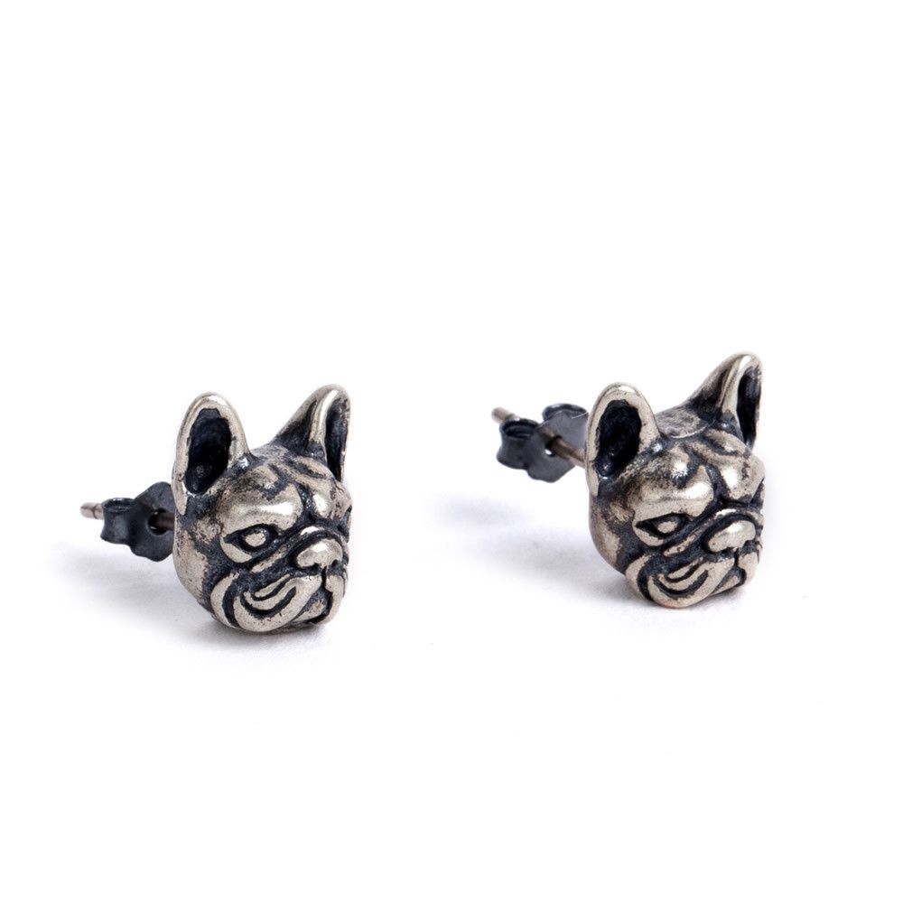 Jewelry Dog 925 Silver Crazy Earrings One Pairs Chrome Jewelry Size ONE SIZE - 5 Thumbnail