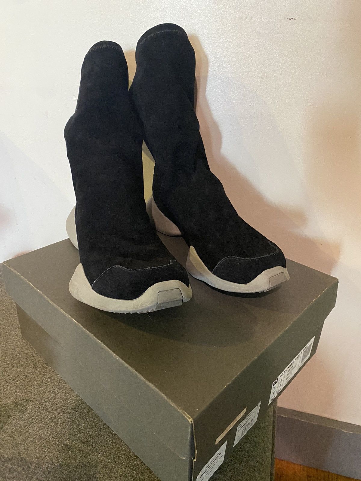 Rick Owens Rick Owens x Adidas runner ankle boot | Grailed