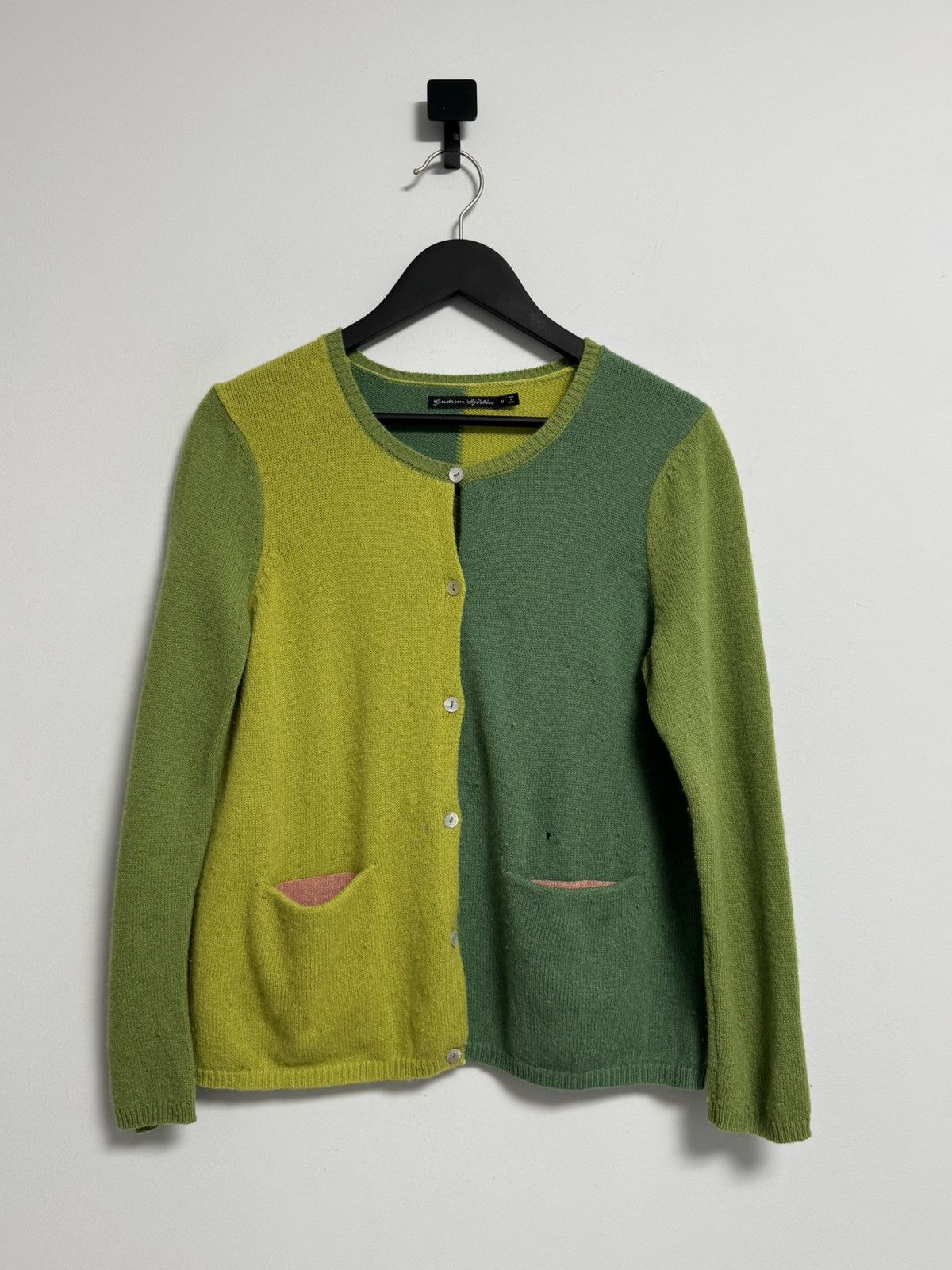 Gudrun Sjoden Gudrun Sjoden Wool Green Patchwork Sweater Women's Cardigan Size M / US 6-8 / IT 42-44 - 1 Thumbnail