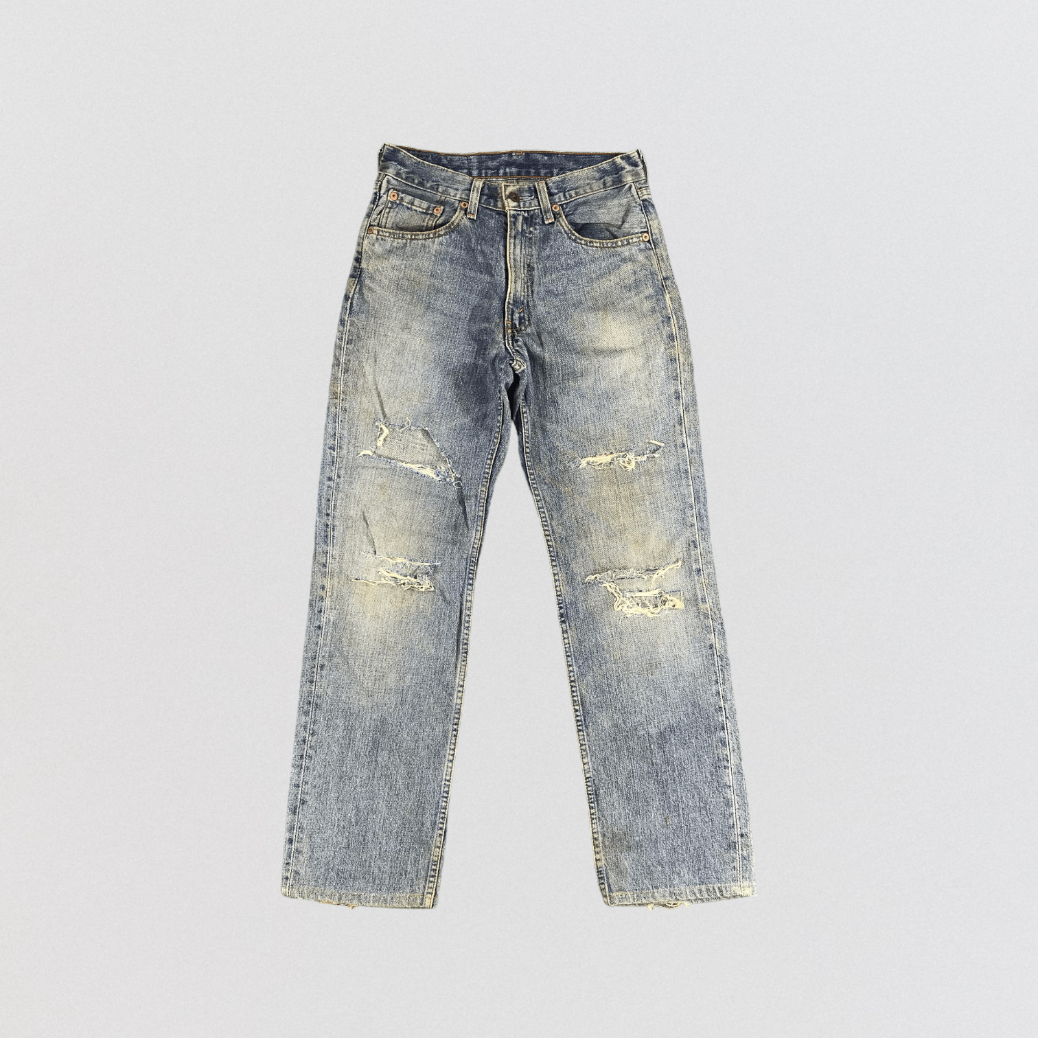 Levi's × Vintage Vintage 90s Distress Mud Wash Levis 502 Jeans-JM1374 Size US 28 / EU 44 - 1 Thumbnail