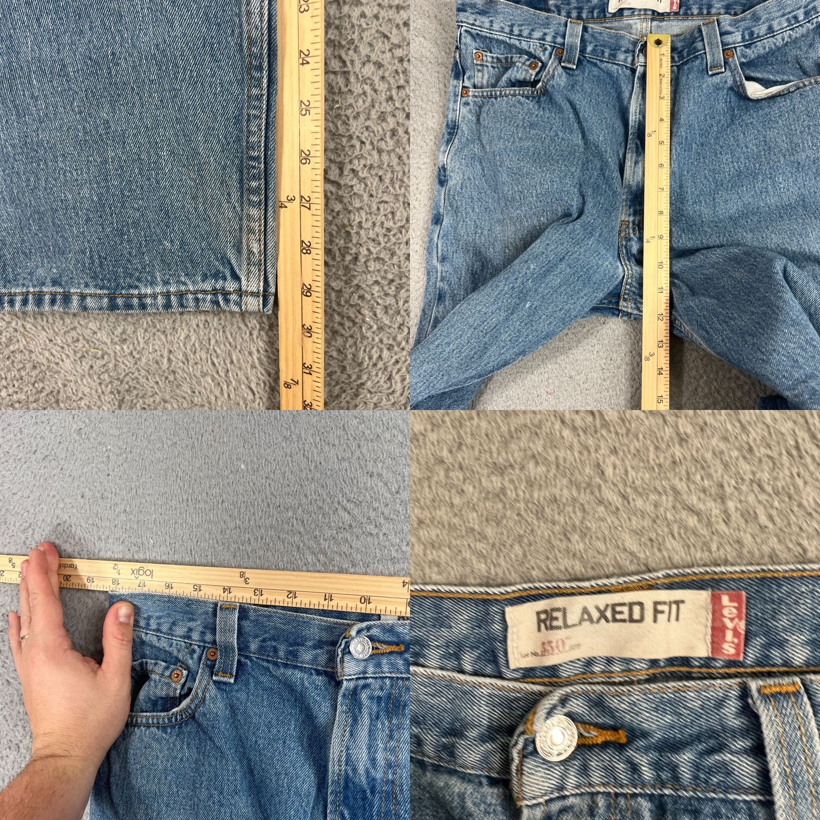 Levi's Levi's 550 Jeans Mens 36x30 Blue Relaxed Fit Denim Cotton Regular Inseam 30 Jeans Mens Blue 550 Tapered Classic Distressed Pockets Vintage N/A Size US 36 / EU 52 - 8 Thumbnail
