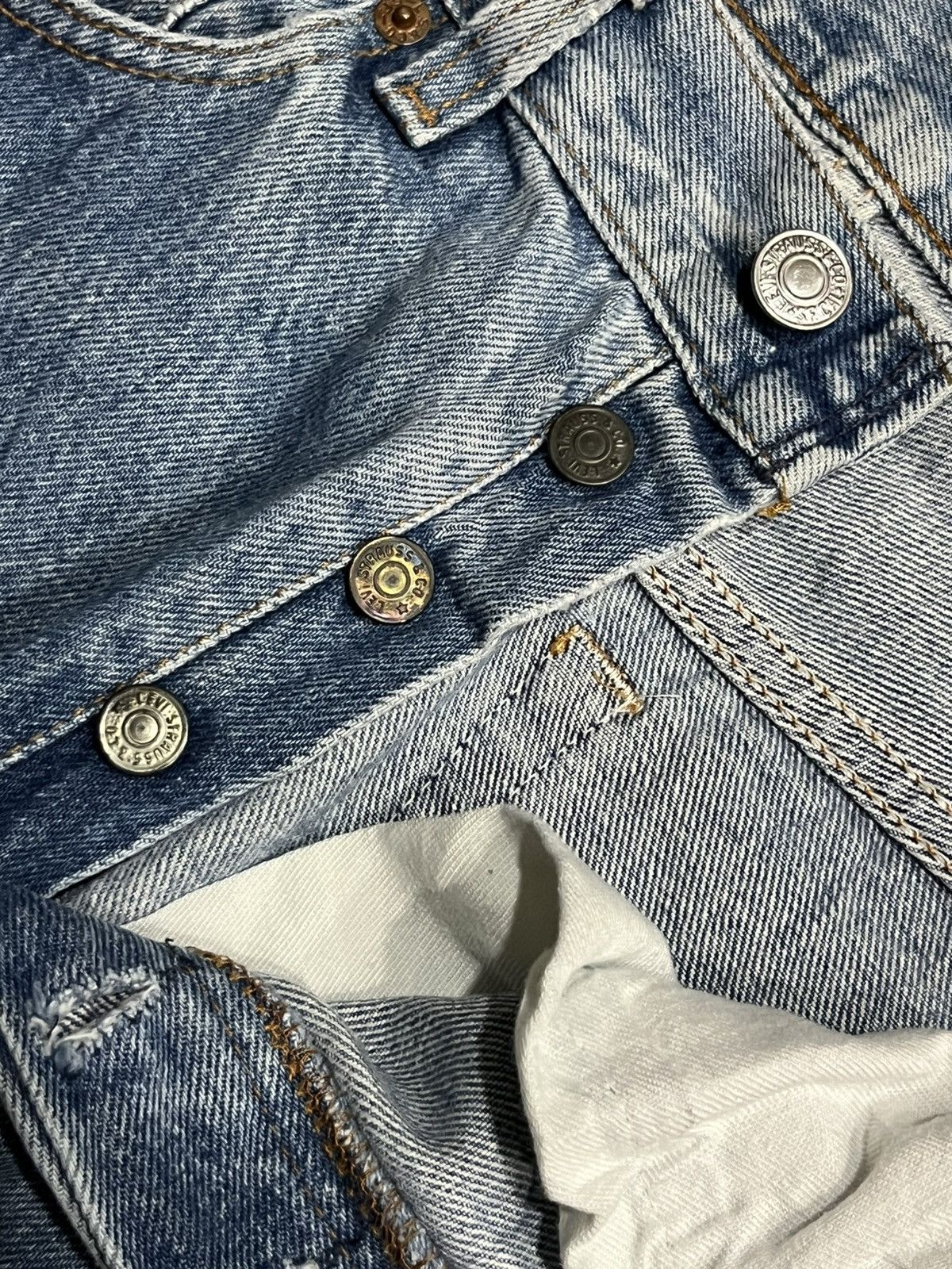 Levi's Vintage Y2K Levi’s 501 Blue Washed Straight Leg Jeans Size US 33 - 6 Thumbnail