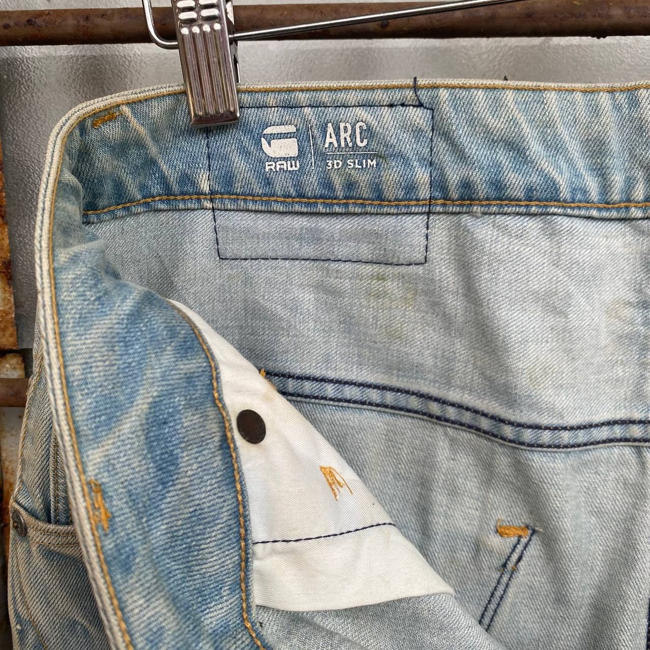 G-Star VTGE GSTAR DISTRESSED JEAN RUSTY WASH ASSYMETRIC LEG SLIMFIT Size US 30 / EU 46 - 3 Thumbnail