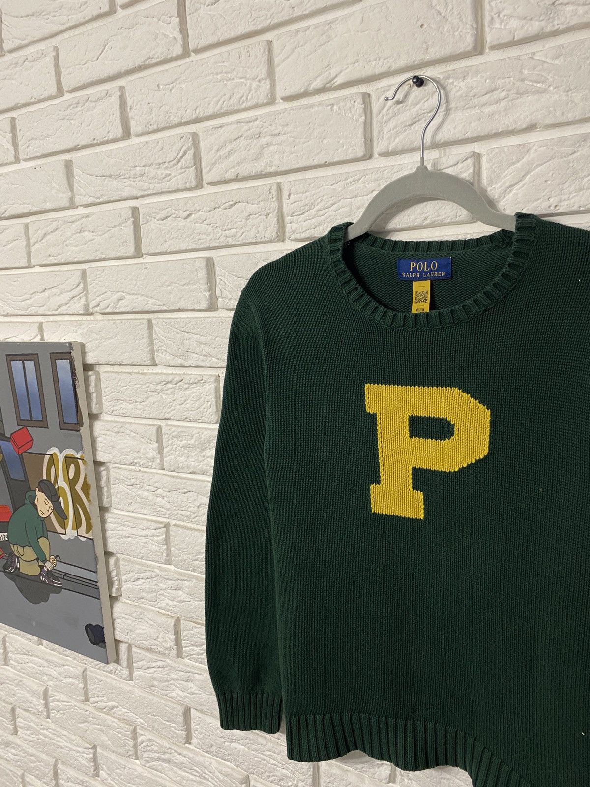 Polo Ralph Lauren Sweater Polo Ralph Lauren stretch knit top big P dark green Size S / US 4 / IT 40 - 2 Thumbnail
