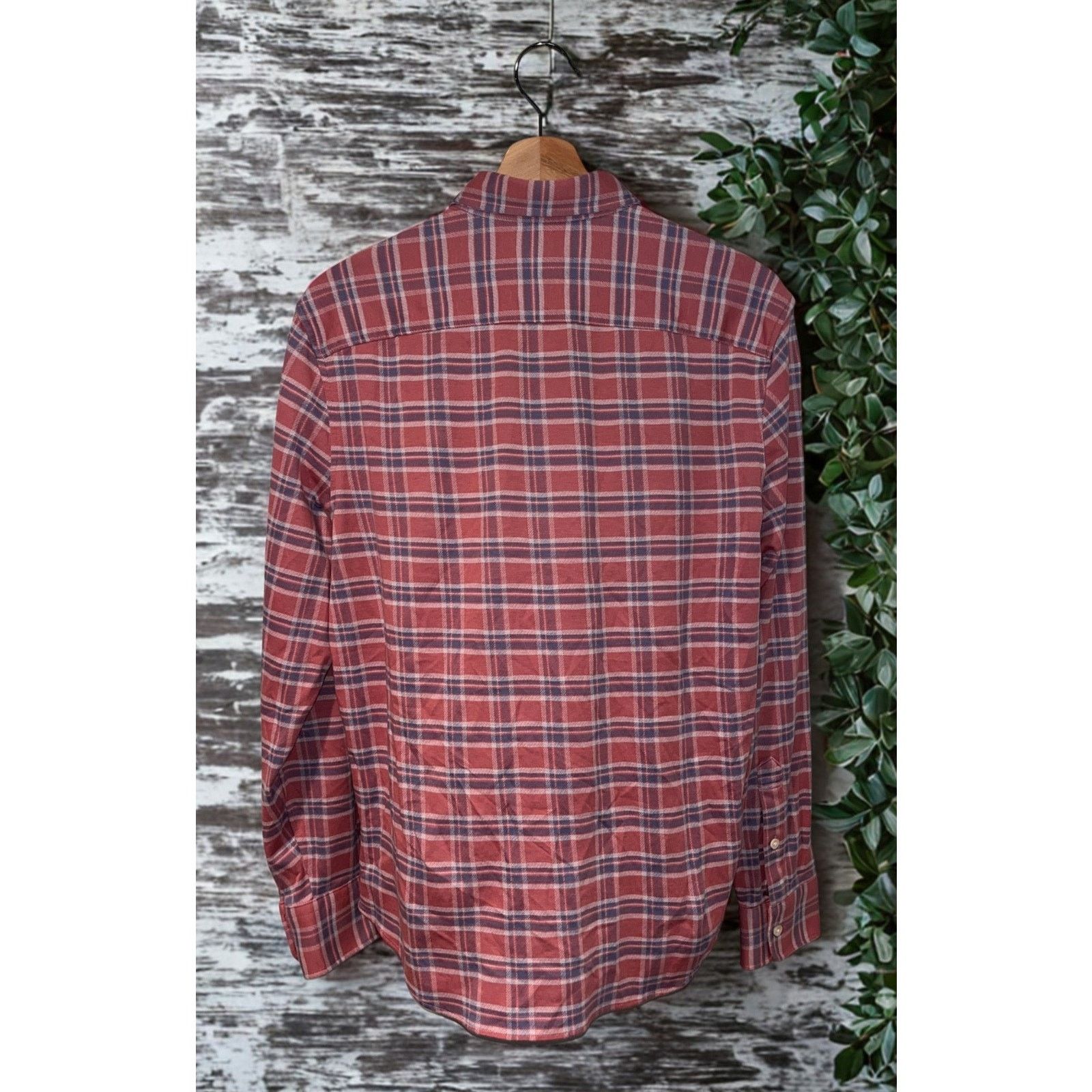 Faherty Faherty Coastline Knit Shirt S Pink Blue Plaid Button Down Size US S / EU 44-46 / 1 - 10 Thumbnail