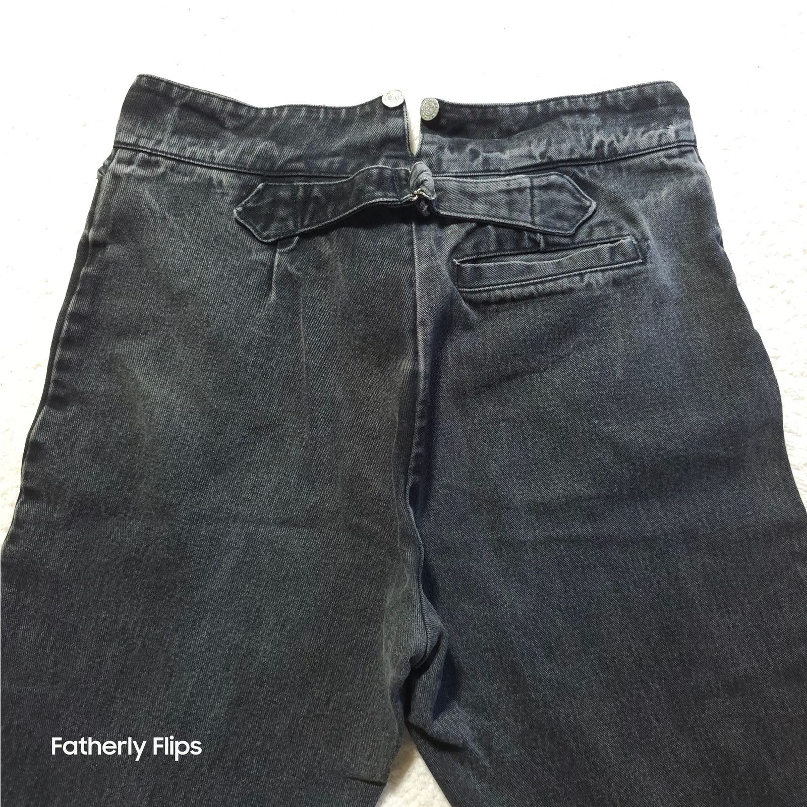 Other WAH Makers Black Cinch Back Jeans Size 36 Button Fly Denim Size US 36 / EU 52 - 6 Thumbnail