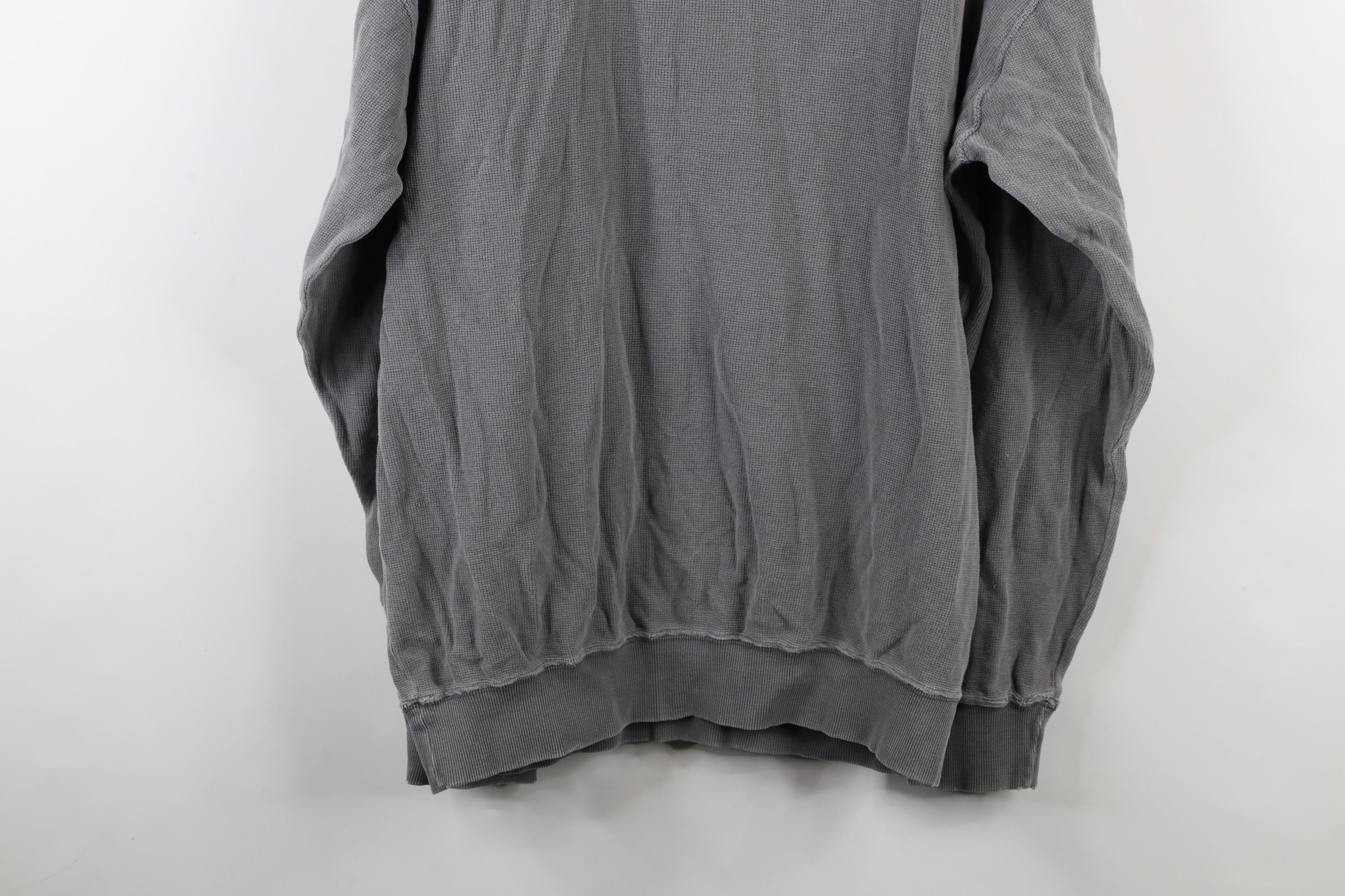 Vintage Vintage 90s Waffle Knit Ohio State University Hoodie Gray Size US L / EU 52-54 / 3 - 15 Thumbnail