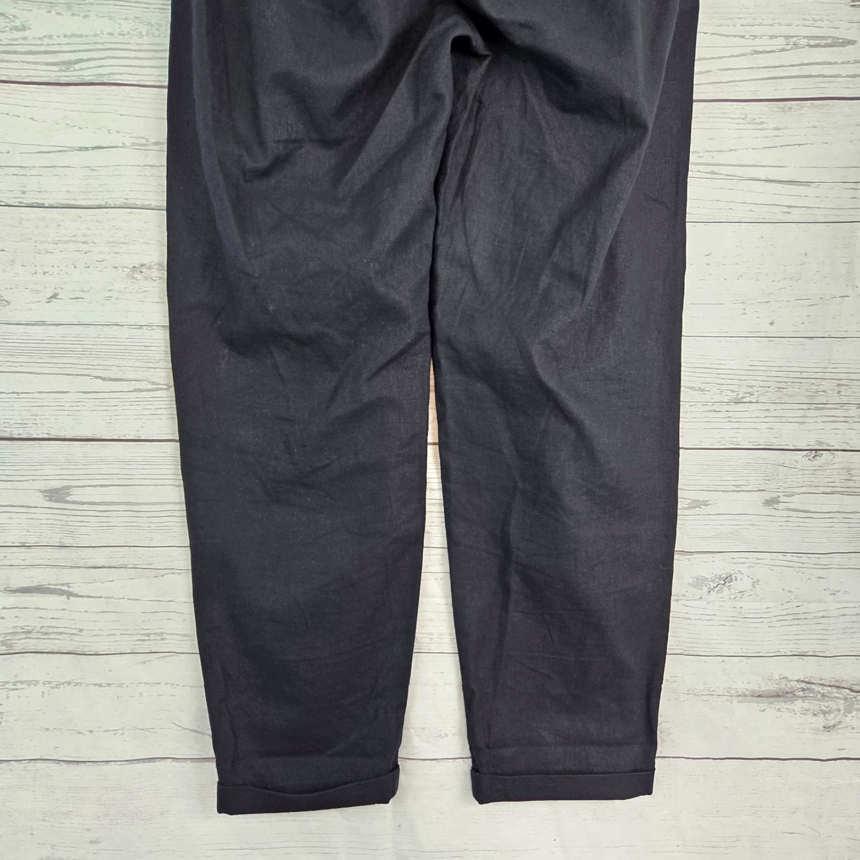 J.Crew J.CREW Womens Cropped Pants Sz 0 Black Mid Rise Linen Blend Cuffed Shirt? Size 25" / US 0 / IT 36 - 5 Thumbnail