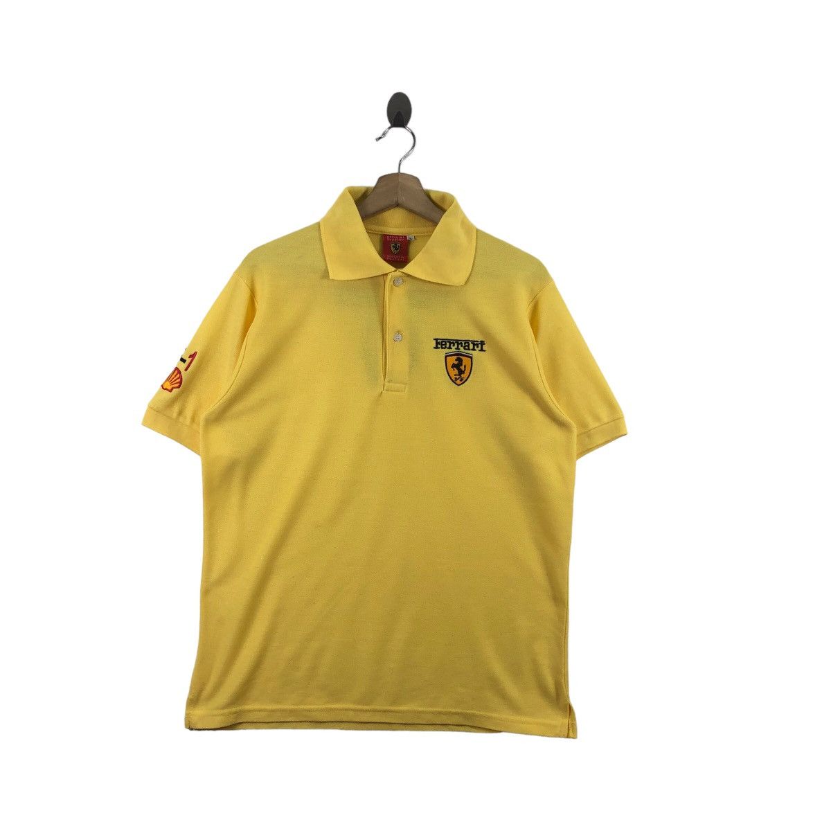 Ferrari × Formula 1 Pick!! Vtg Y2K SCUDERIA FERRARI Shell Racing F-1 Polo Tees Size US L / EU 52-54 / 3 - 1 Thumbnail