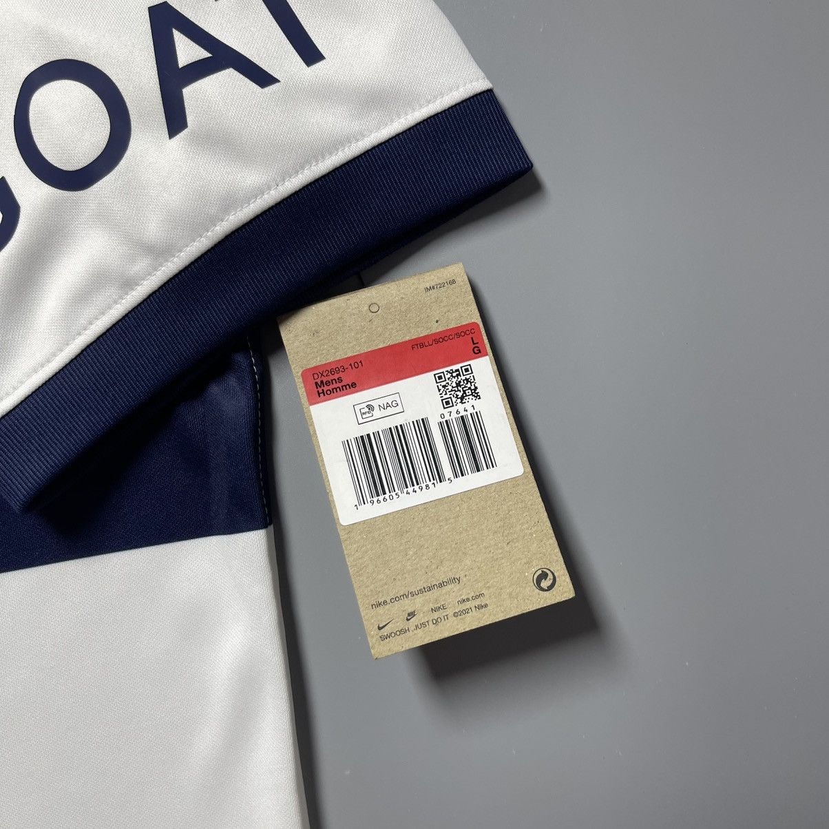 Nike PSG NIKE 2023/2024 FOOTBALL SOCCER AWAY JERSEY #10 DEMBELE Size US L / EU 52-54 / 3 - 10 Thumbnail