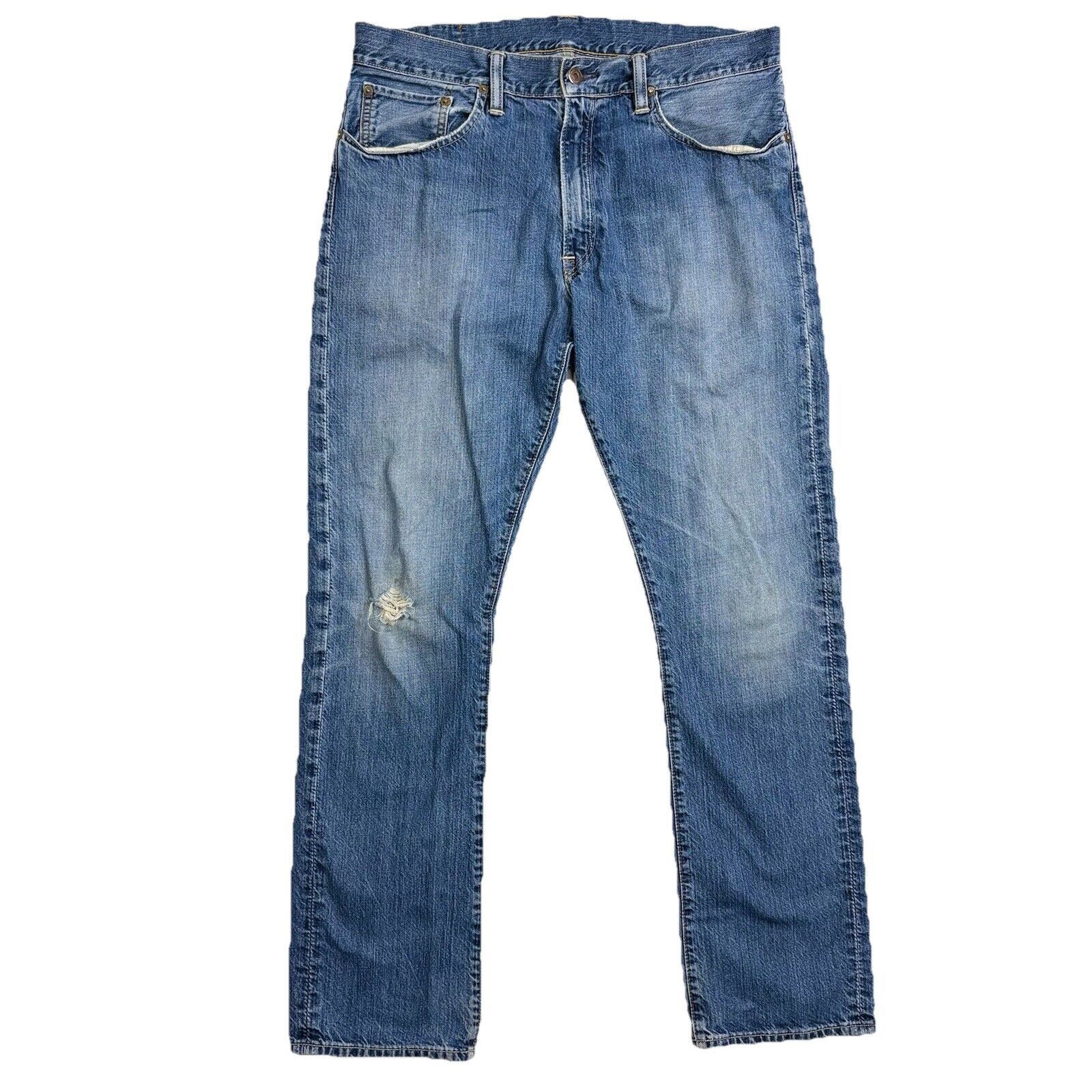 Polo Ralph Lauren Polo Ralph Lauren 018 Jeans Mens 34x32 Blue Distressed Denim Size US 34 / EU 50 - 1 Thumbnail