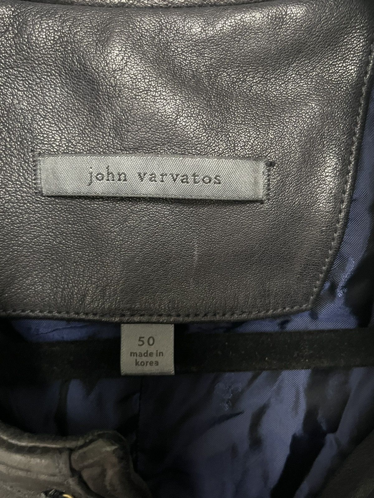 John Varvatos Washed waxed leather jacket. Size EU 50 USA 40 Size US M / EU 48-50 / 2 - 5 Thumbnail