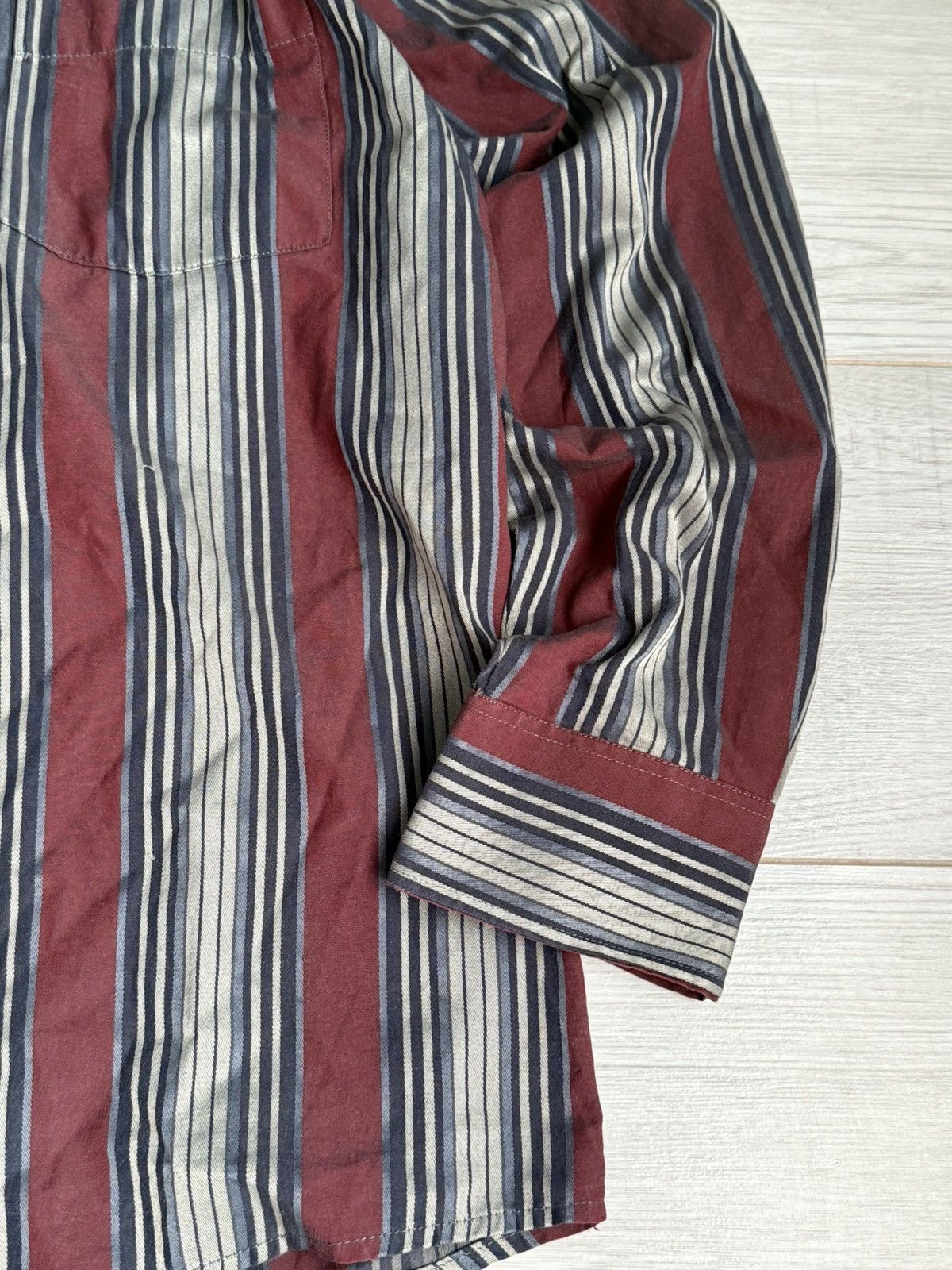 Armani Collezioni Vintage Armani striped shirt Size US L / EU 52-54 / 3 - 3 Thumbnail