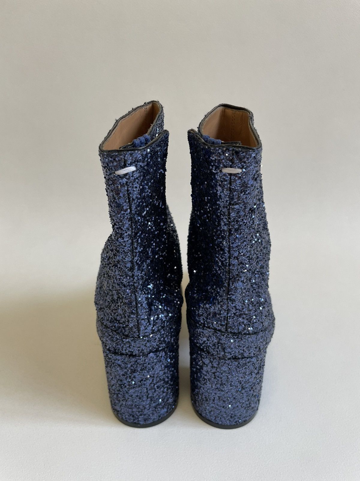 Maison Margiela Metallic Blue Glitter Tabi Boots Size US 6 / IT 36 - 17 Thumbnail