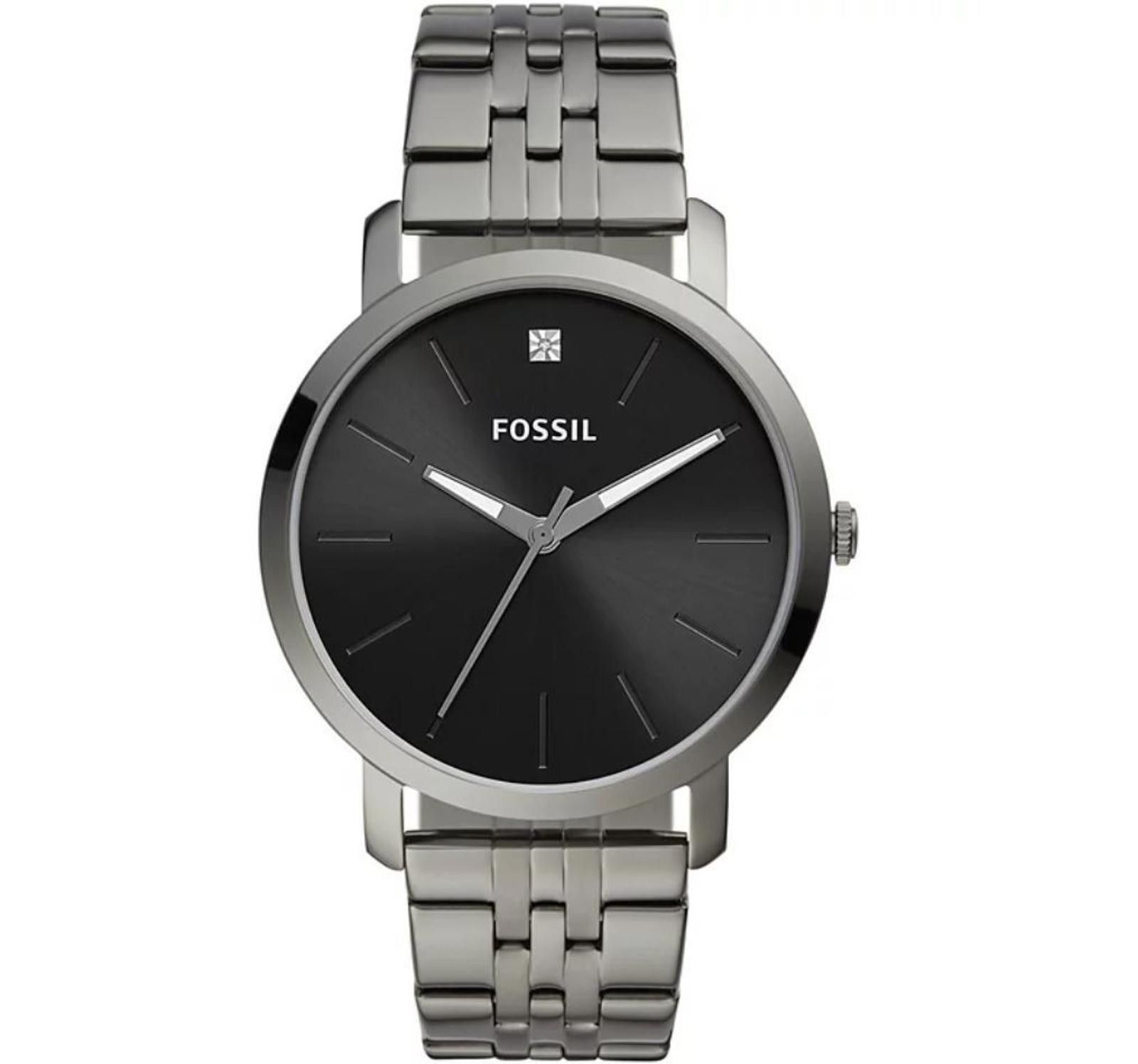 Fossil Brand New Authentic Fossil Lux Luther Smoke Men's BlackWatch Size ONE SIZE - 1 Thumbnail