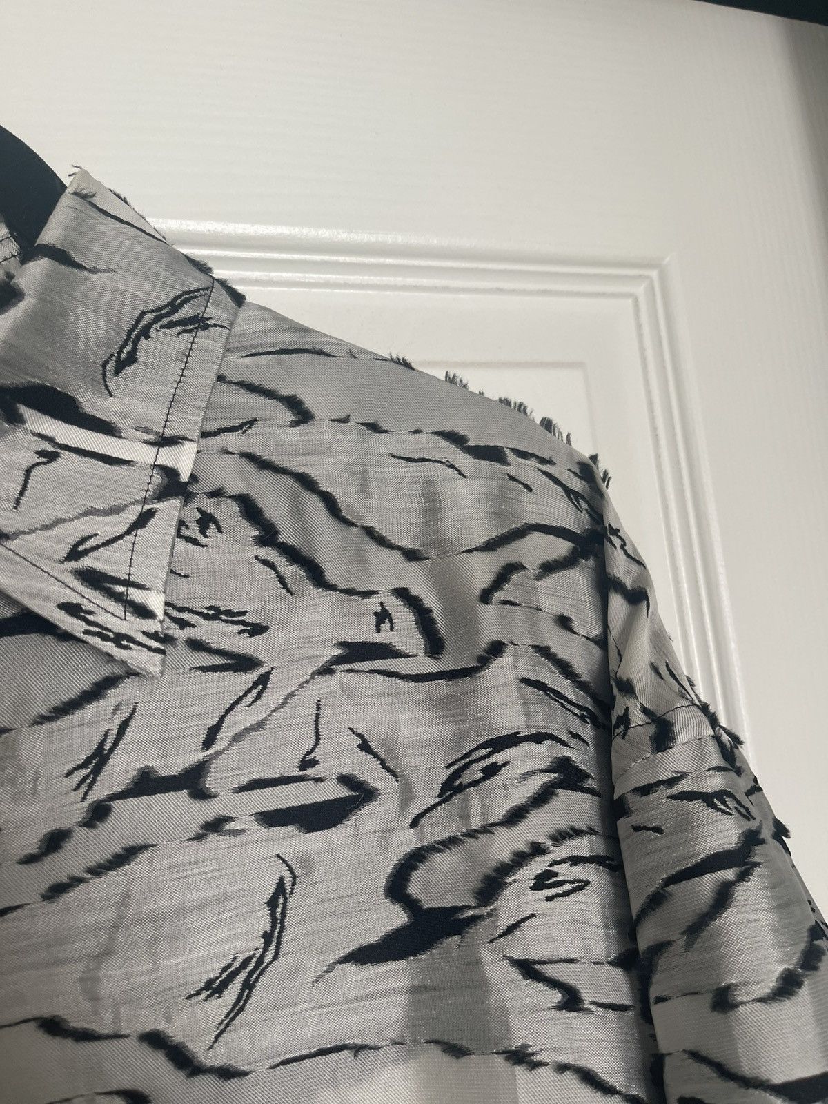 Sulvam Jacquard Grey & Black Overshirt Size US M / EU 48-50 / 2 - 4 Thumbnail