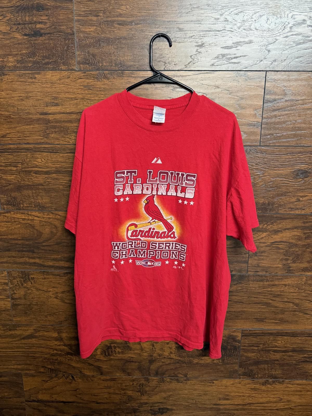 Designer St Louis Cardinals T-shirt World Series Champs 2006 XL Size US XL / EU 56 / 4 - 2 Thumbnail