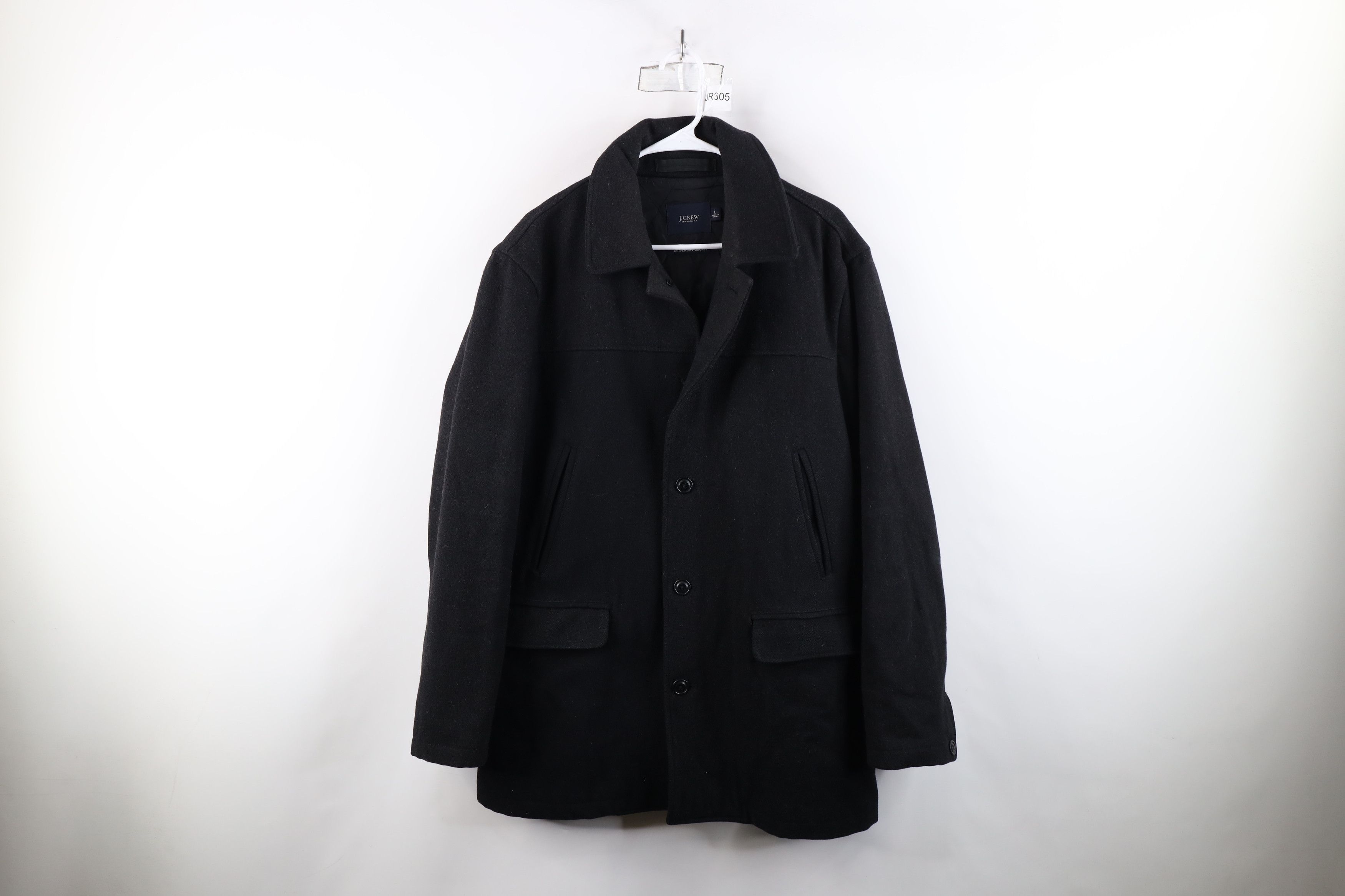 J.Crew J Crew Quilt Lined Wool University Jacket Coat Black Size US L / EU 52-54 / 3 - 1 Thumbnail