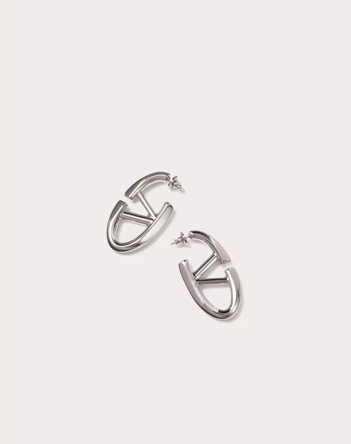 Valentino oc11z0725 Size:OS/The Bold Edition Metal Earrings in Silver Size ONE SIZE - 1 Thumbnail