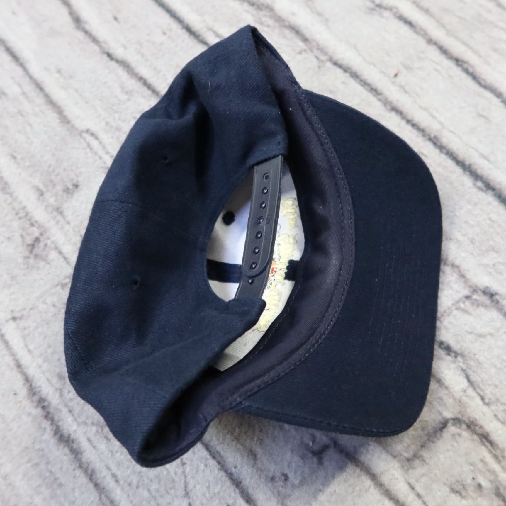 Vintage Vintage Seattle Times Snapback Hat Cap Adjustable Navy 90s Men Mens Size ONE SIZE - 3 Thumbnail