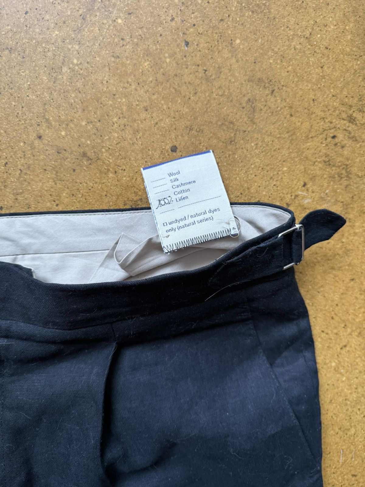 Stoffa Stoffa Black Linen Single Pleat Pants Size US 32 / EU 48 - 4 Thumbnail