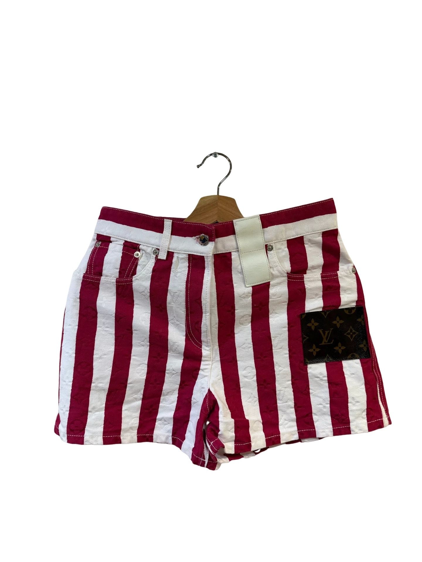 Louis Vuitton Louis Vuitton Striped Monogram Patch Shorts FR 38 Size 27" / US 4 / IT 40 - 1 Thumbnail