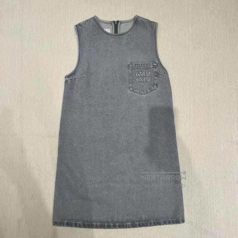 Miu Miu Miu Miu Gray Cotton A-Line Dress . Size S / US 4 / IT 40 - 1 Thumbnail